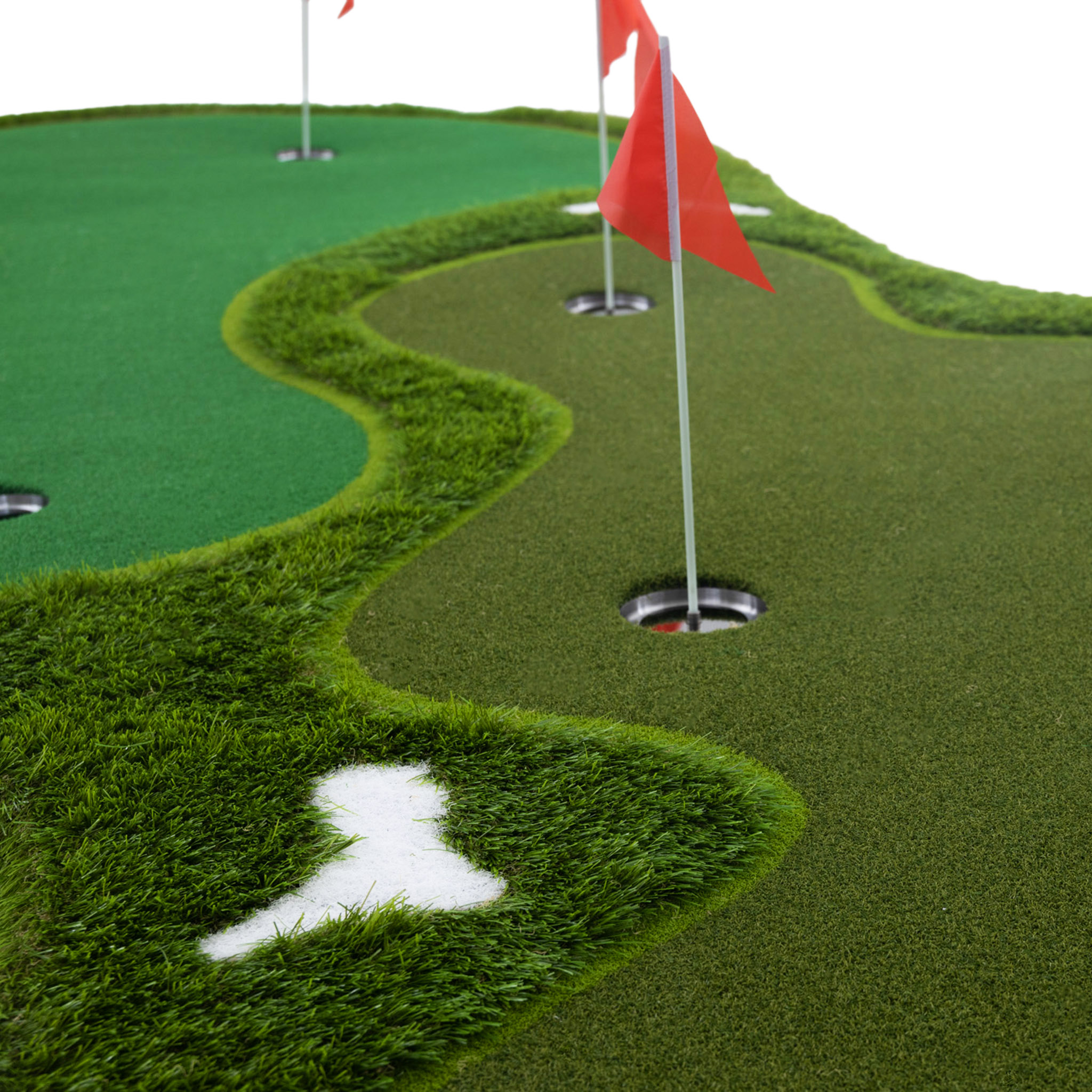 Golfmatta Pro | Dubbla greener och vattenhinder | 4x2m Golfmatta Pro | Dubbla greener och vattenhinder | 4x2m