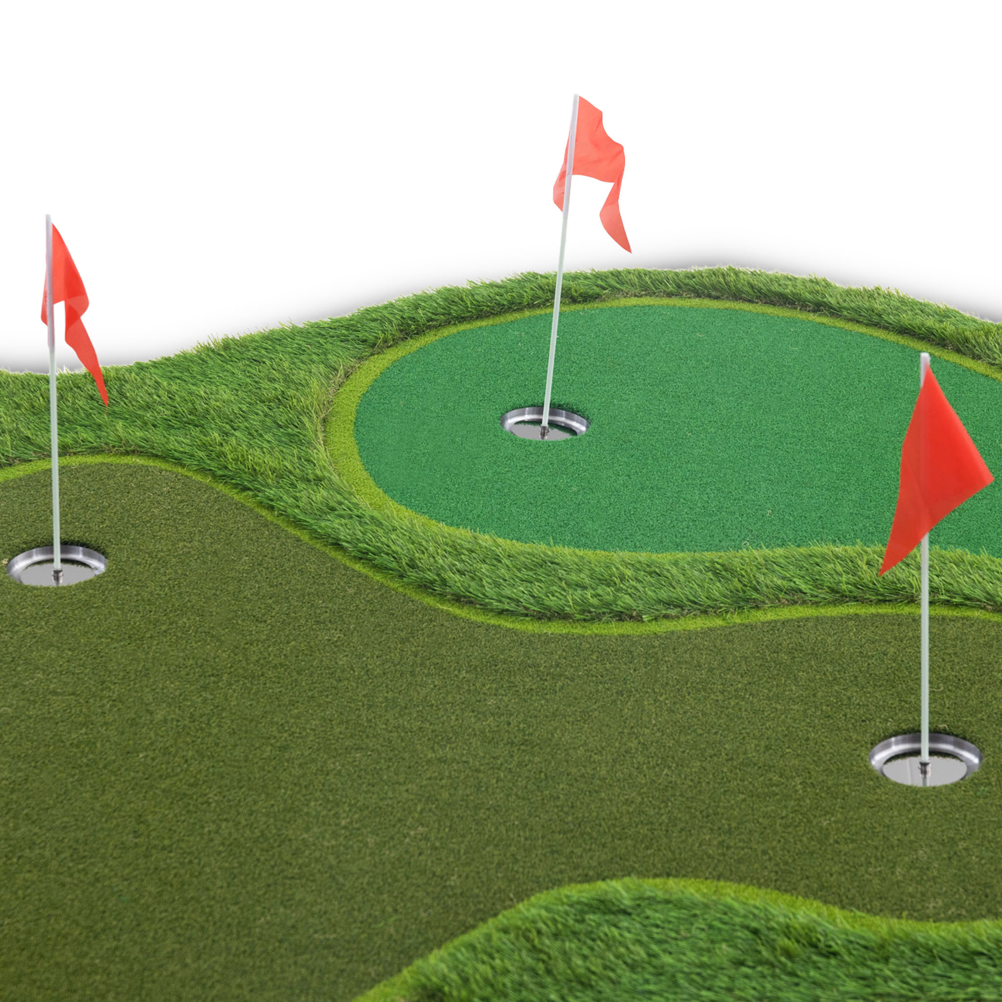 Golfmatta Pro | Dubbla greener och vattenhinder | 4x2m Golfmatta Pro | Dubbla greener och vattenhinder | 4x2m