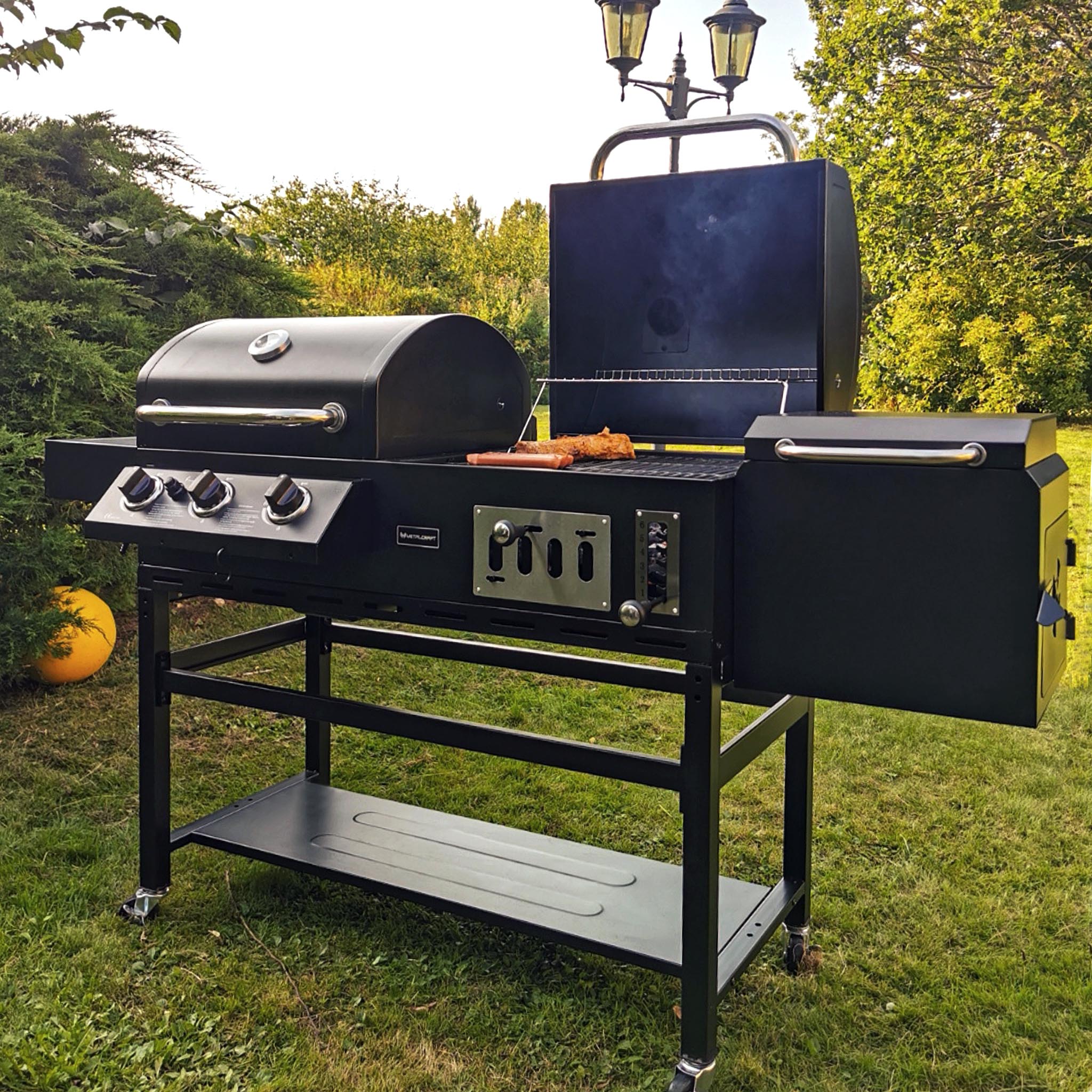 Kombinerad kol- & gasolgrill med rök | Cleaveland Kombinerad kol- & gasolgrill med rök | Cleaveland
