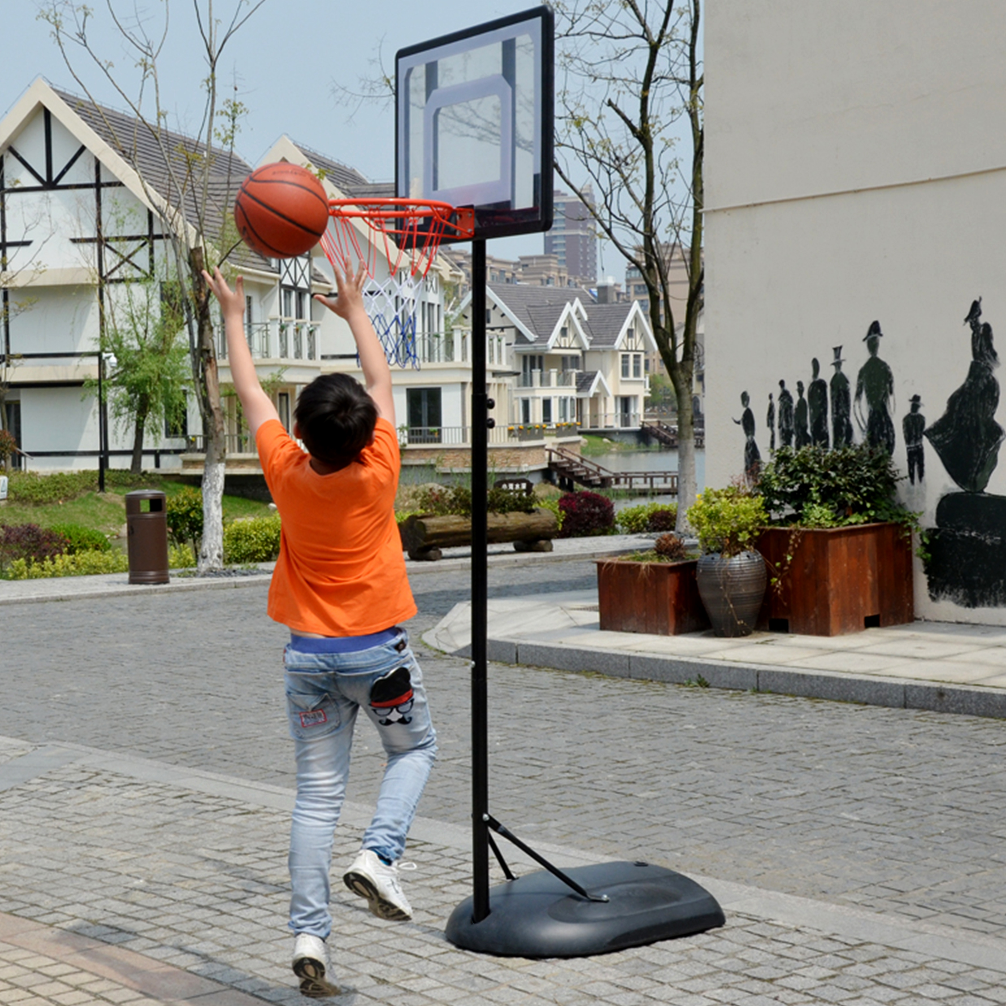 Basketkorg med st�llning | 220cm | Jump Shot