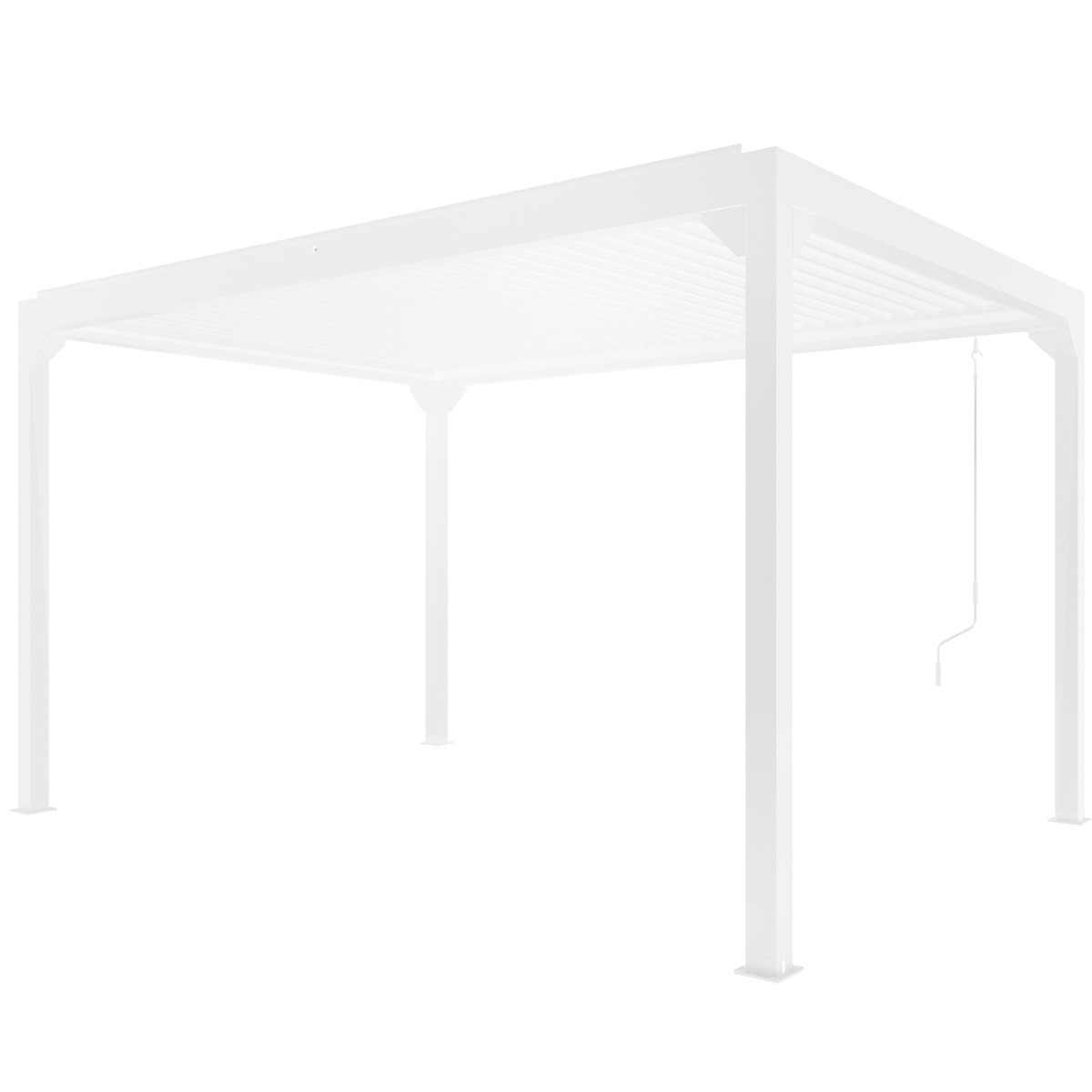 Vit Pergola Premium | Öppningsbara lameller Vit Pergola Premium | Öppningsbara lameller