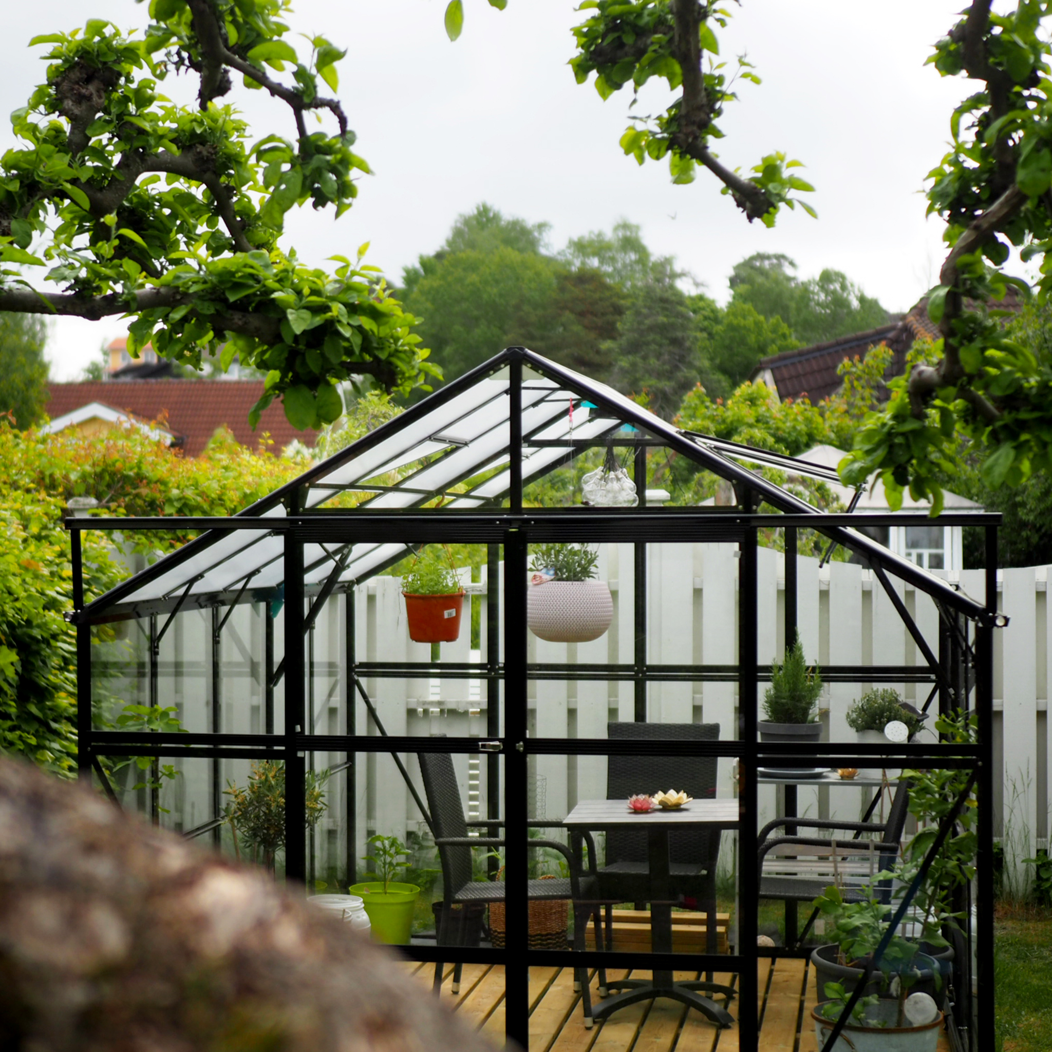 Växthus 8,0m² | 4mm säkerhetsglas | 5 års stormgaranti Växthus 8,0m² | 4mm säkerhetsglas | 5 års stormgaranti