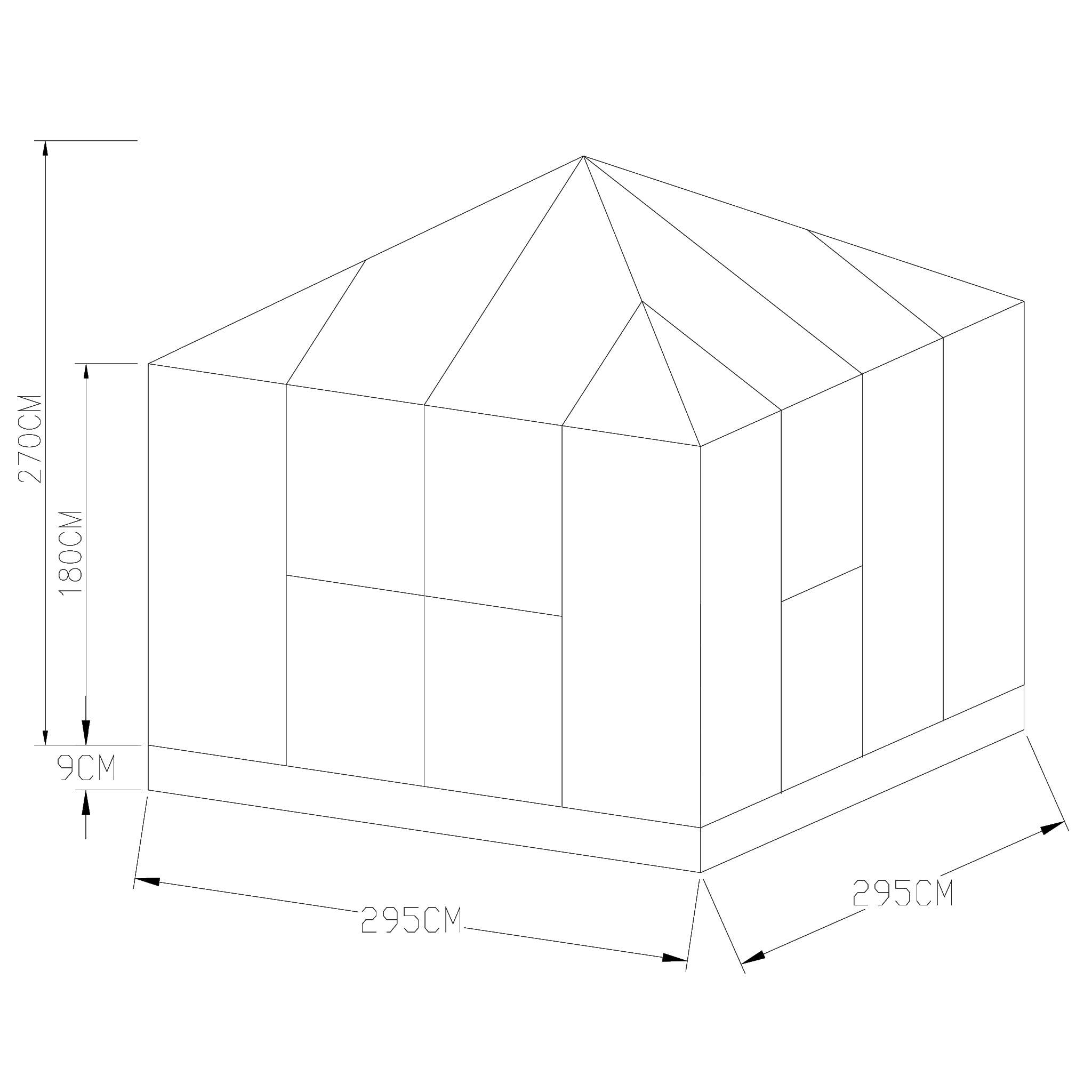 Växthus 8,7 m² | 5 års stormgaranti | Kvadratiskt premiumväxthus | Gazebo Växthus 8,7 m² | 5 års stormgaranti | Kvadratiskt premiumväxthus | Gazebo