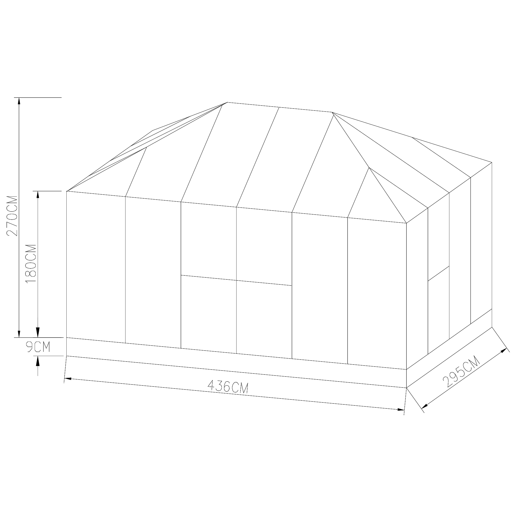 Orangeri 12,9m² | Stort premiumväxthus | 5 års stormgaranti | Gazebo Orangeri 12,9m² | Stort premiumväxthus | 5 års stormgaranti | Gazebo