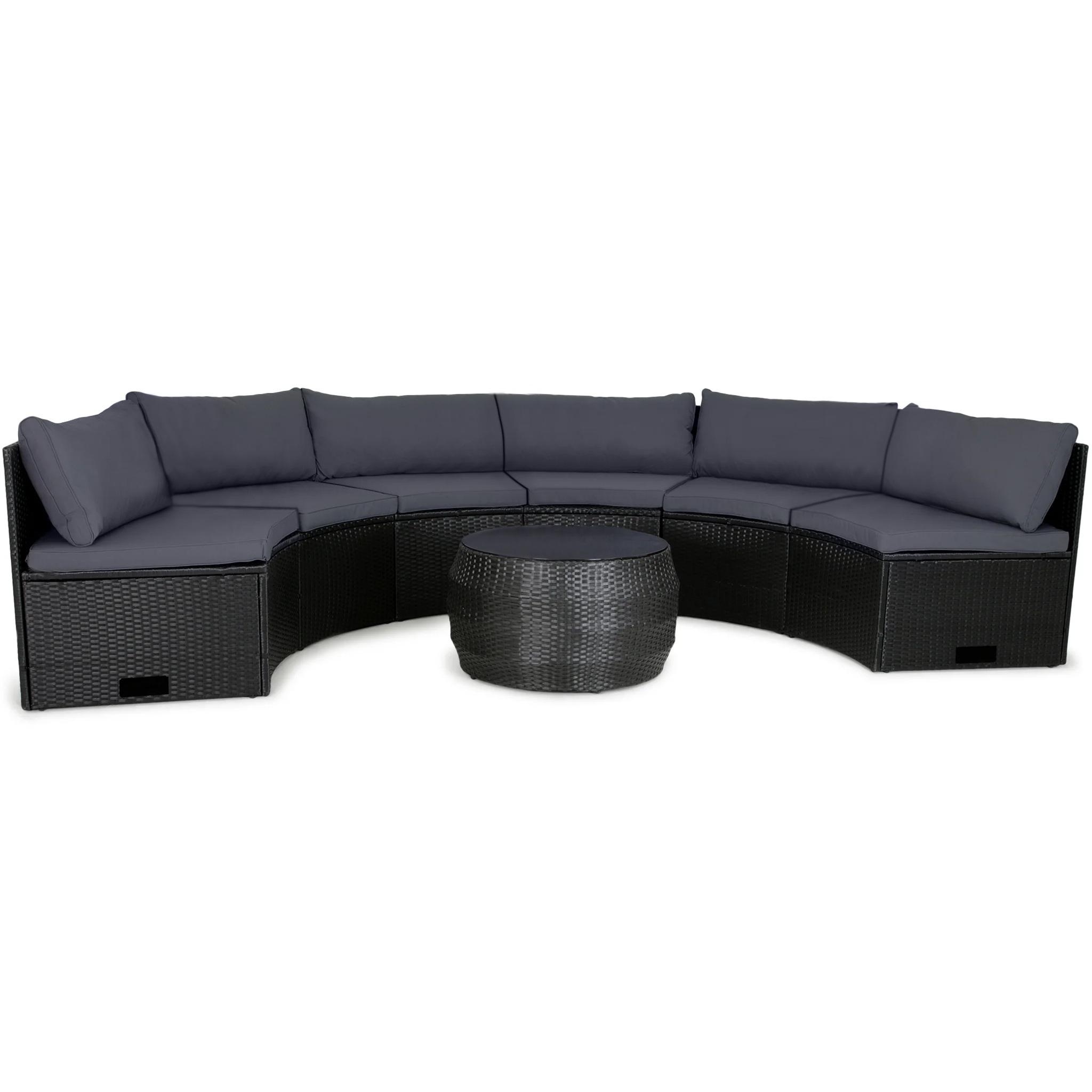 Stor rund loungegrupp | Inbyggd dynf�rvaring | 6 sittplatser