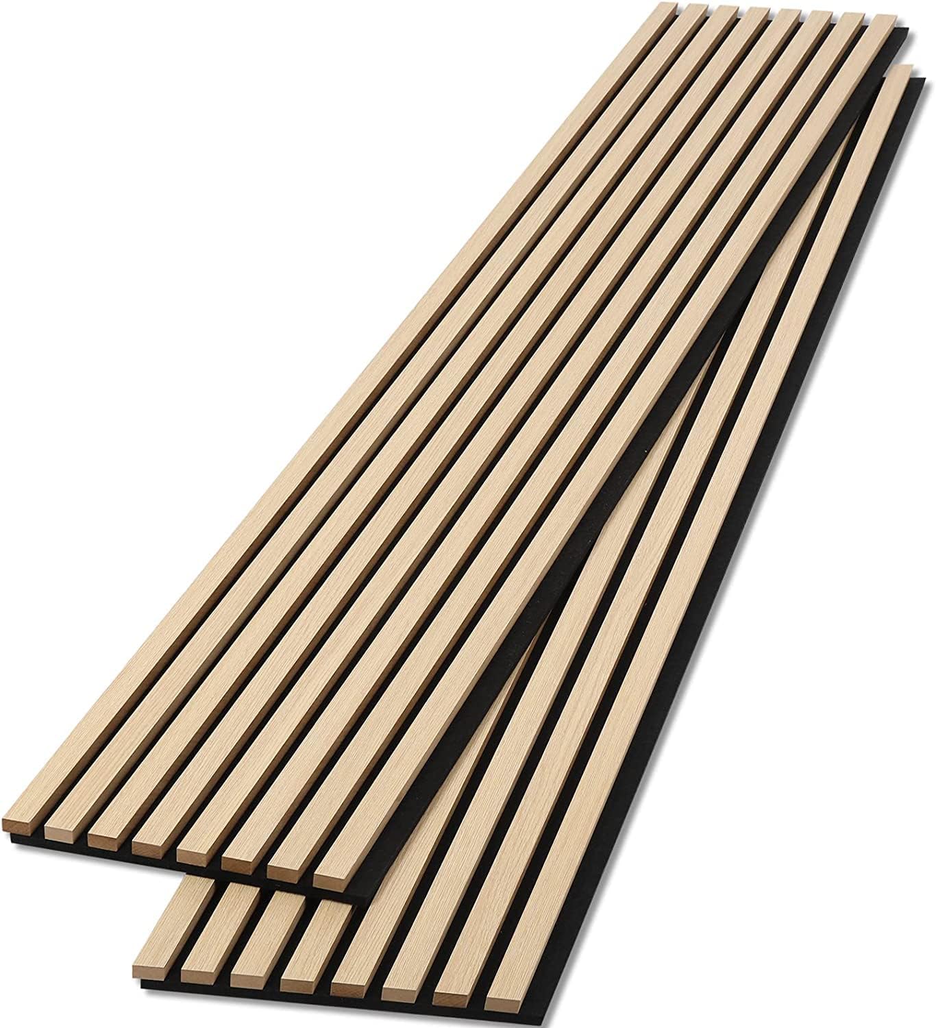 Trälamell akustikpaneler | 2700x600x21mm | Vit ek Trälamell akustikpaneler | 2700x600x21mm | Vit ek