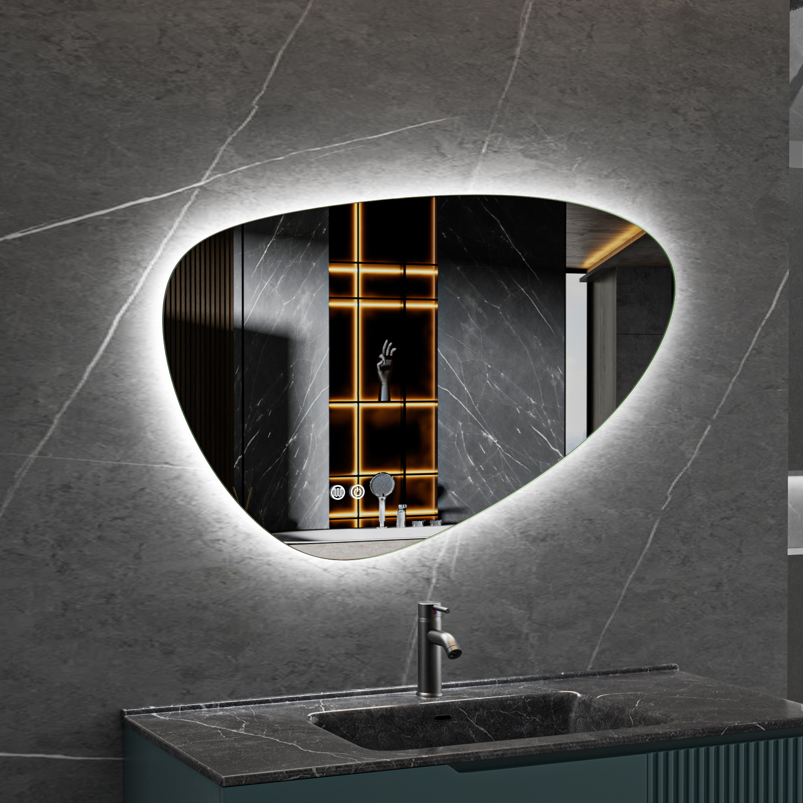 LED-spegel med Anti-fog funktion | dimbart ljus | 120x75 cm | Lyfco LED-spegel med Anti-fog funktion | dimbart ljus | 120x75 cm | Lyfco