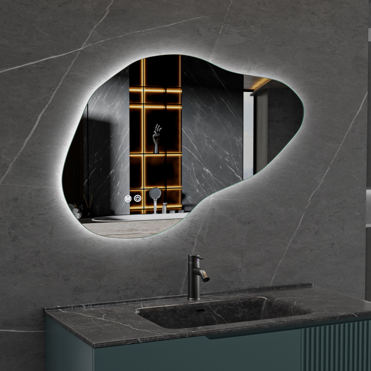 LED-spegel 90x60 cm | Anti-Fog | Justerbar belysning | Lyfco LED-spegel 90x60 cm | Anti-Fog | Justerbar belysning | Lyfco