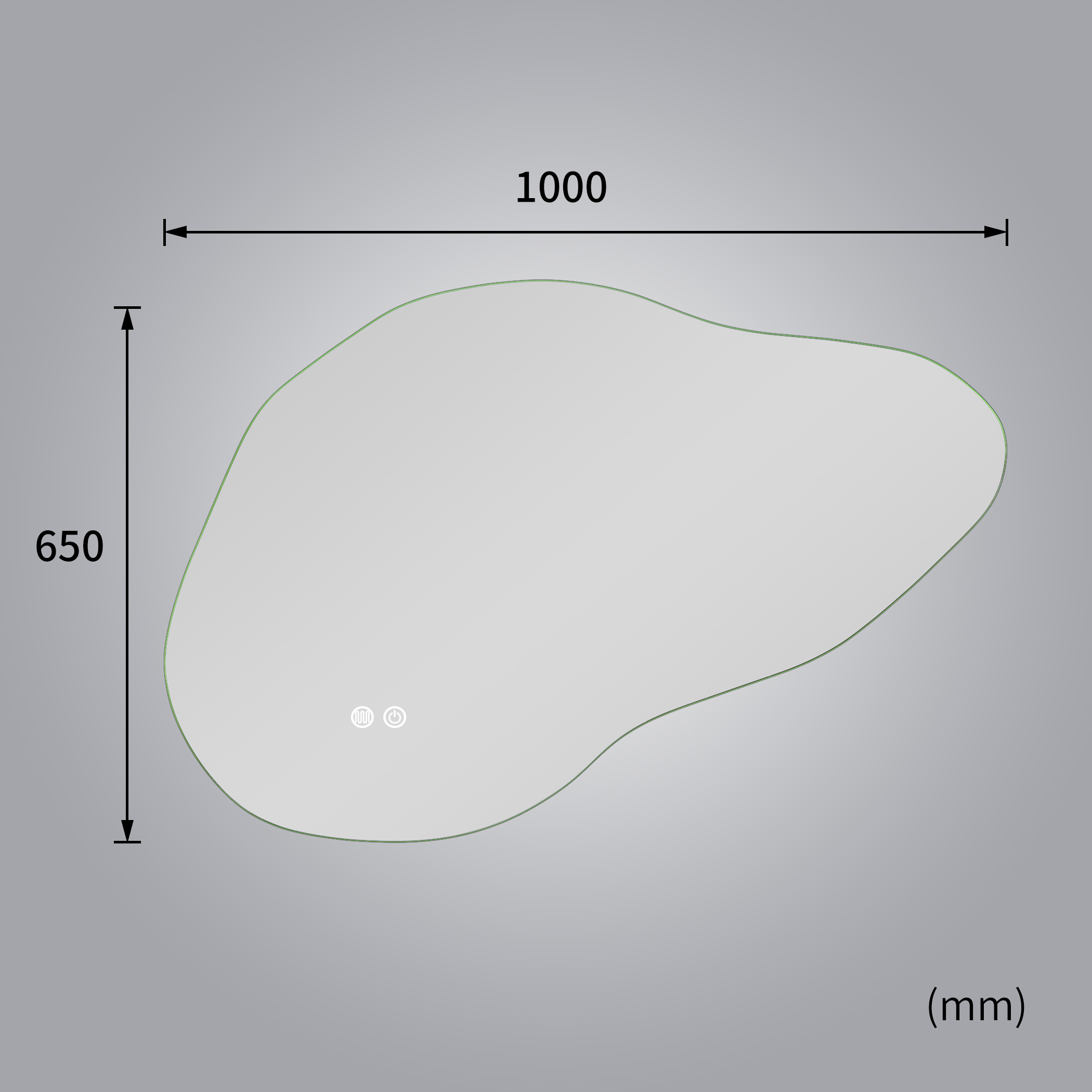 LED-spegel 100x65 cm | Anti-Fog | Justerbar belysning | Lyfco LED-spegel 100x65 cm | Anti-Fog | Justerbar belysning | Lyfco