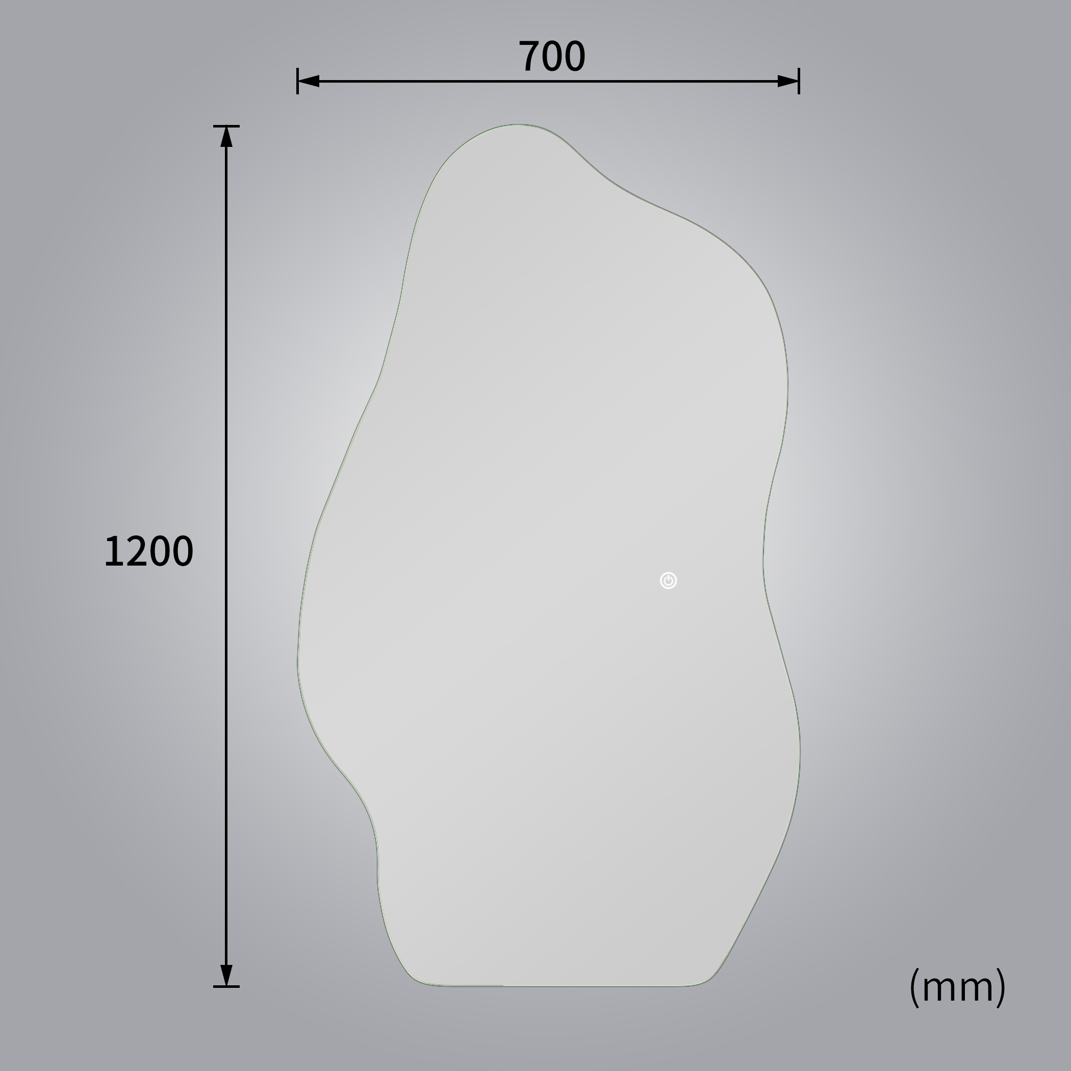 Stor spegel 120x70 cm | LED-belysning med dimmer | Bianca Stor spegel 120x70 cm | LED-belysning med dimmer | Bianca