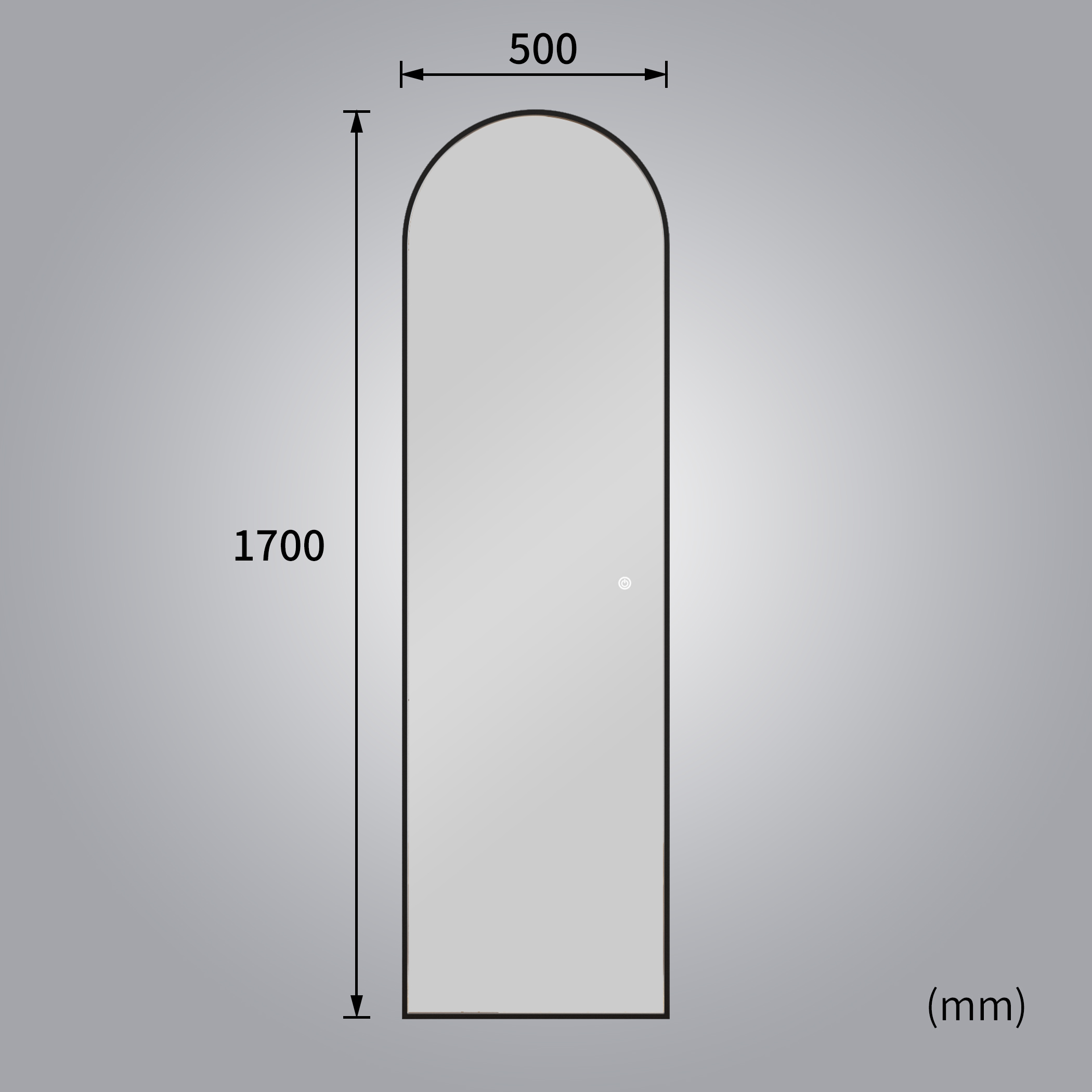 Helkroppsspegel | Valvformad | LED-belysning med dimmer | 170x50 cm | Samira Helkroppsspegel | Valvformad | LED-belysning med dimmer | 170x50 cm | Samira