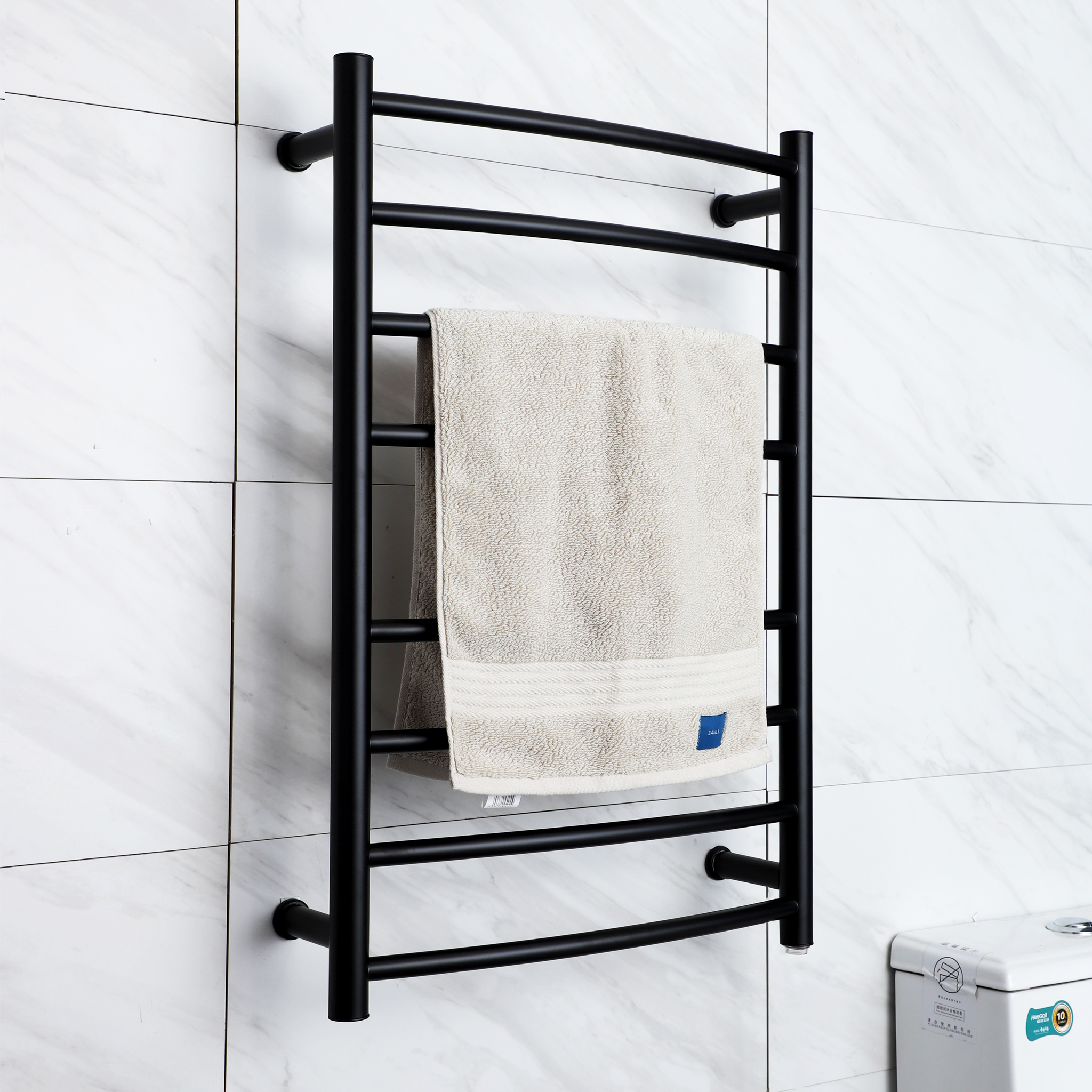 Elektrisk handdukstork 52x78x12,5cm | Svart Elektrisk handdukstork 52x78x12,5cm | Svart
