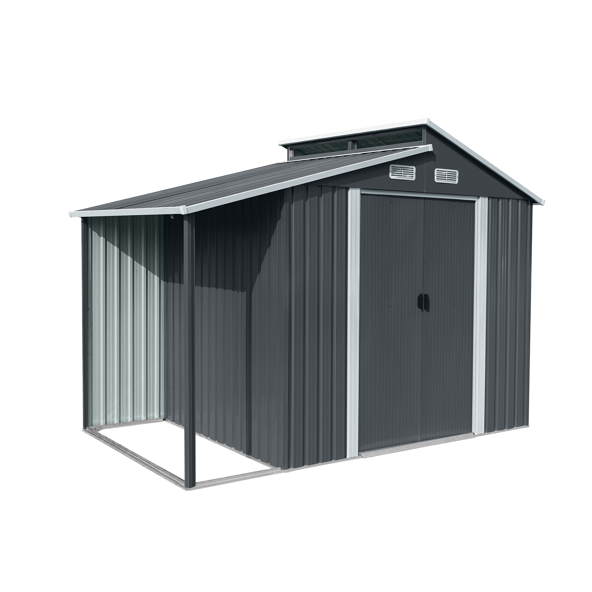 Förråd och redskapsbod 5m² | Dubbel Skjutdörr | 2 i 1 lösning | Grå Förråd och redskapsbod 5m² | Dubbel Skjutdörr | 2 i 1 lösning | Grå