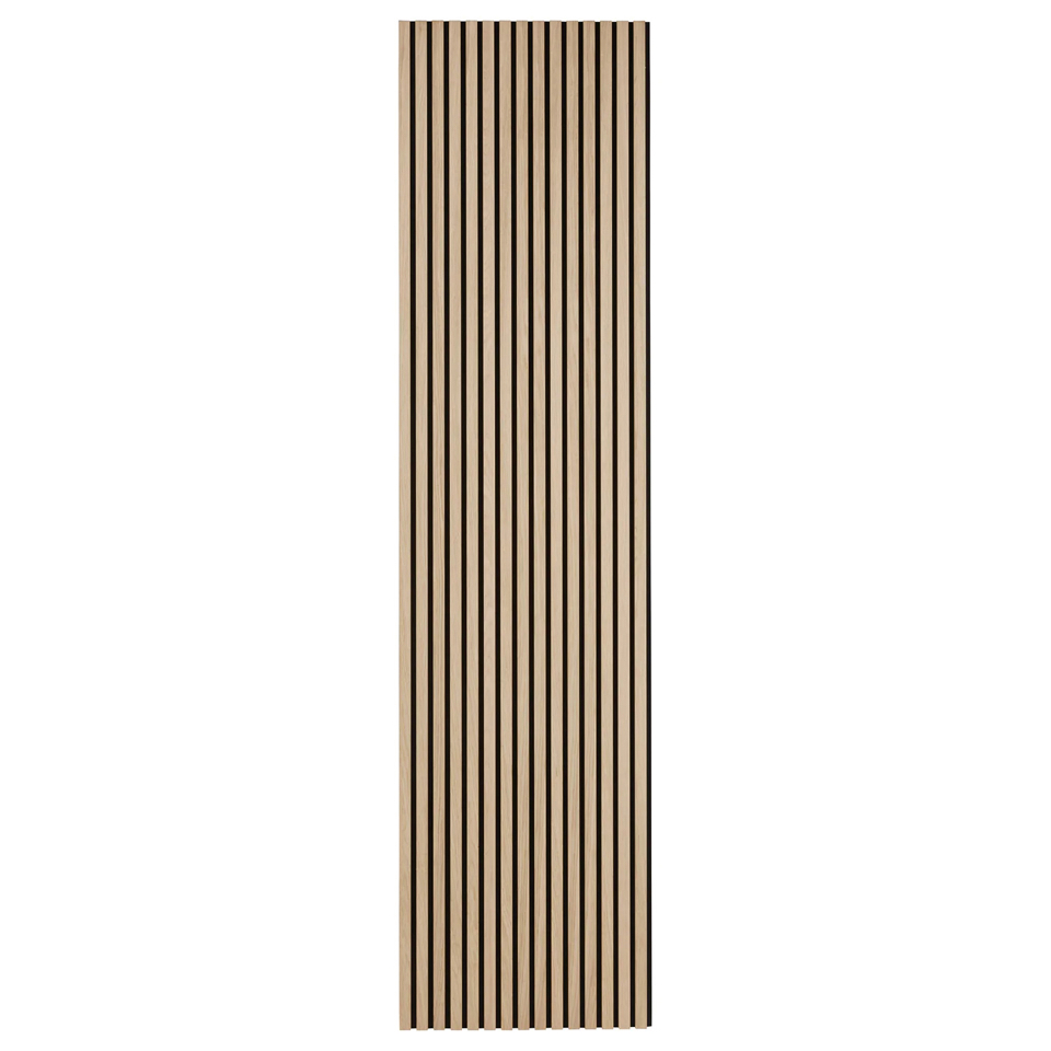Trälamell akustikpaneler | 2700x600x21mm | Vit ek Trälamell akustikpaneler | 2700x600x21mm | Vit ek