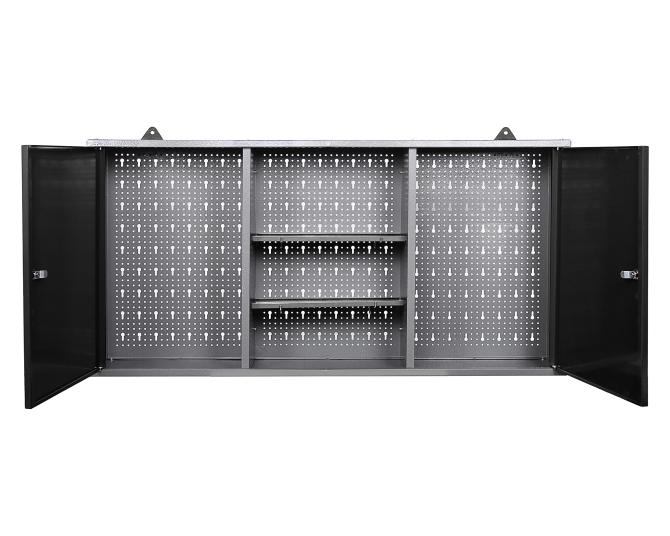 Garageinredning | St�lkonstruktion | V�ggsk�p & Arbetsb�nk | Gr�/Svart