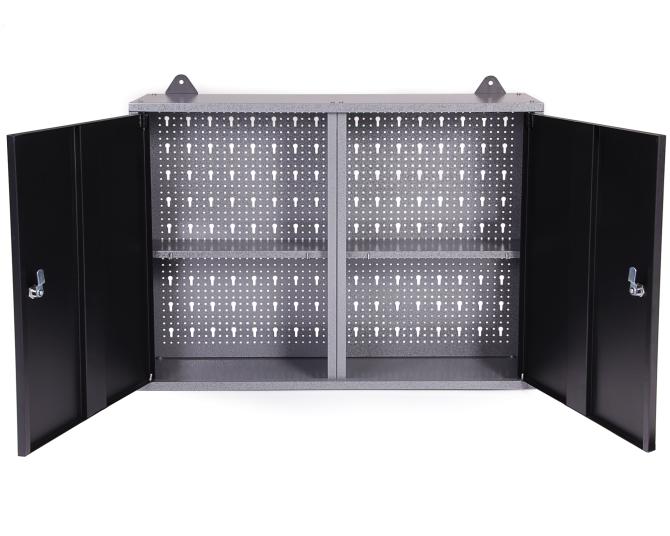 Garageinredning | St�lkonstruktion | V�ggsk�p & Arbetsb�nk | Gr�/Svart