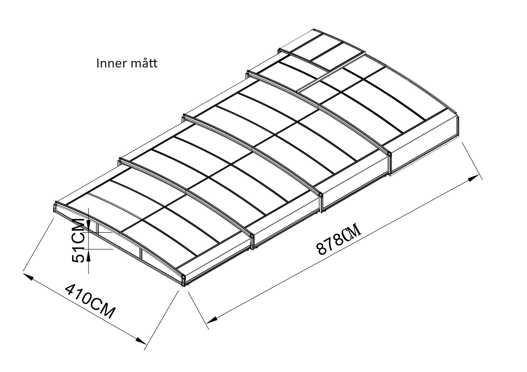 Pooltak 4x8m | Utan skenor | UV-skydd Pooltak 4x8m | Utan skenor | UV-skydd