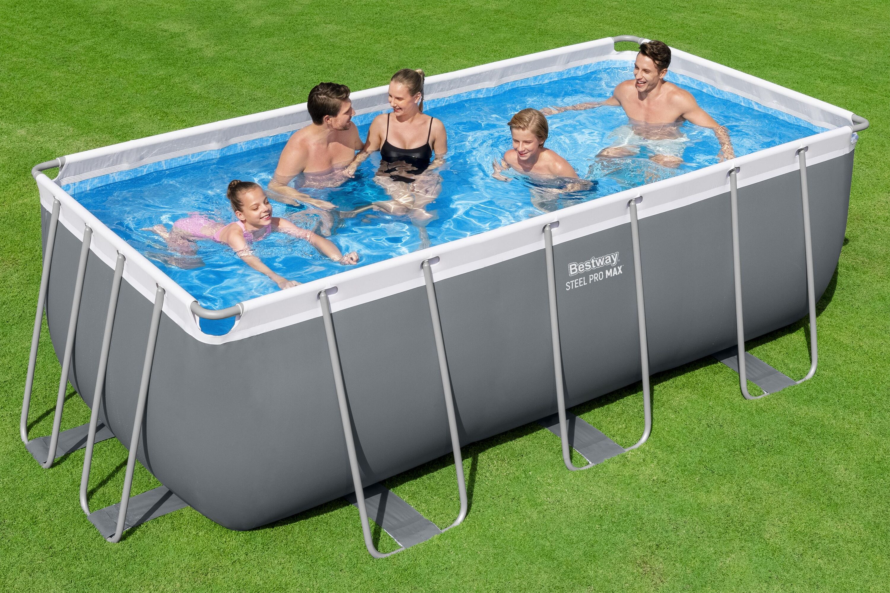 Bestway pool ovan mark 4,1x2m - 122cm djup | Power Steel (56456) Bestway pool ovan mark 4,1x2m - 122cm djup | Power Steel (56456)
