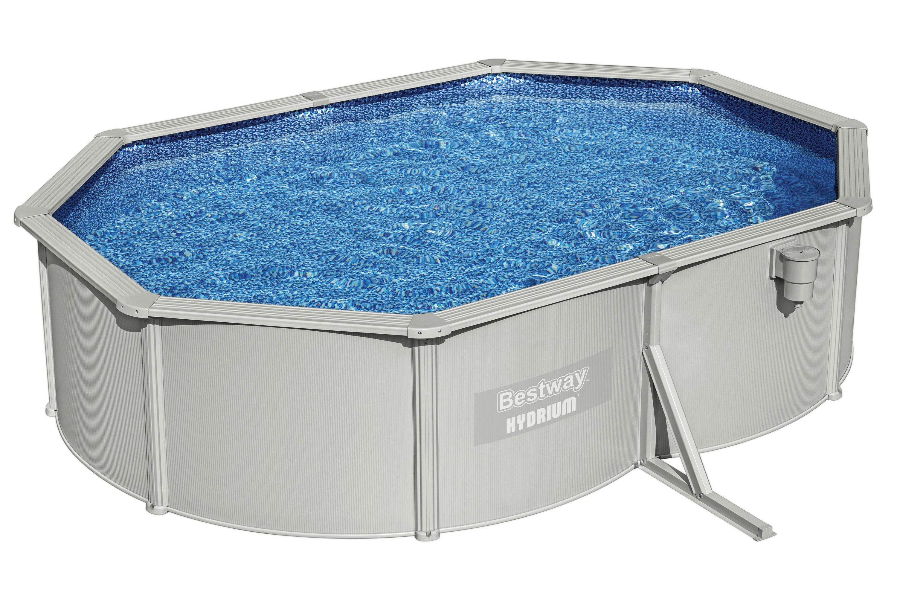 Ovanmarkpool Bestway Hydrium Oval, Ljusblå - 5 x 3,6 m (56586) Ovanmarkpool Bestway Hydrium Oval, Ljusblå - 5 x 3,6 m (56586)