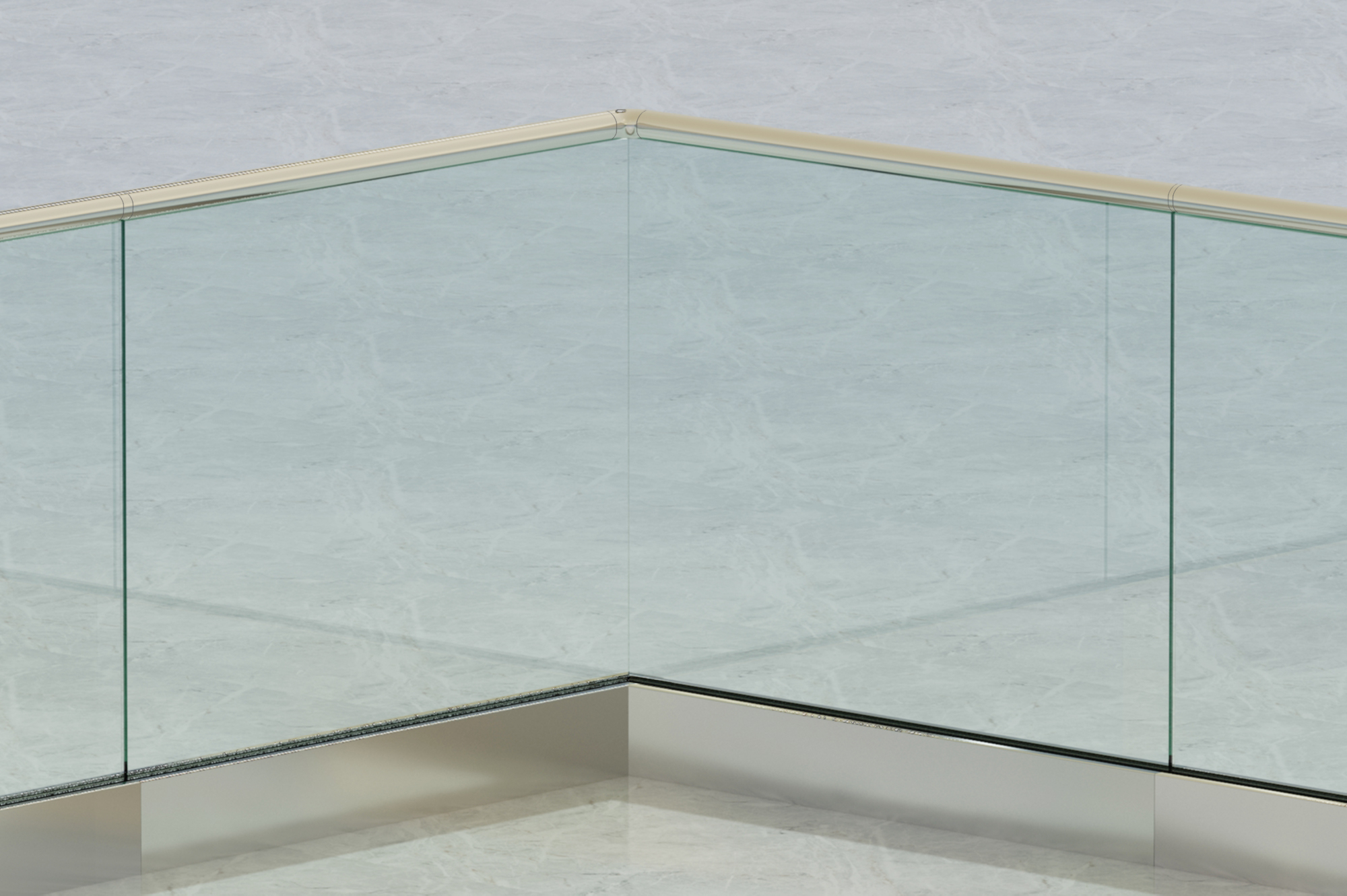 Stolpfritt glasräcke | 1m sektion | 12,76mm säkerhetsglas | Julius Stolpfritt glasräcke | 1m sektion | 12,76mm säkerhetsglas | Julius