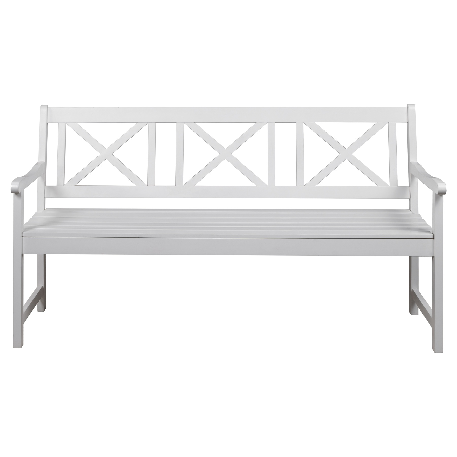 Trädgårdsbänk 157 cm | Vitmålad furu | Bohus Trädgårdsbänk 157 cm | Vitmålad furu | Bohus