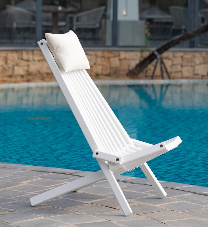 Solstol med nackkudde | Vit | Calcutta Solstol med nackkudde | Vit | Calcutta