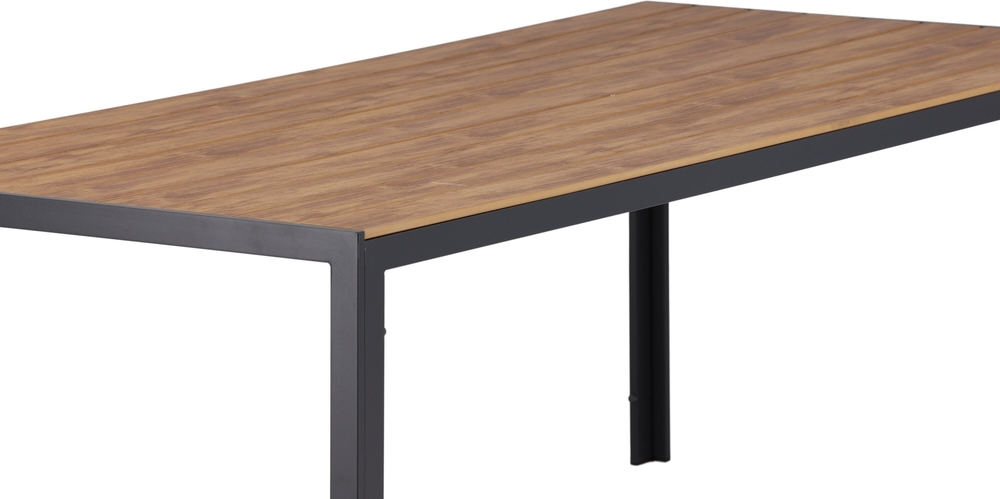 Break matbord 205 x 90 cm - Svart/Natur Break matbord 205 x 90 cm - Svart/Natur