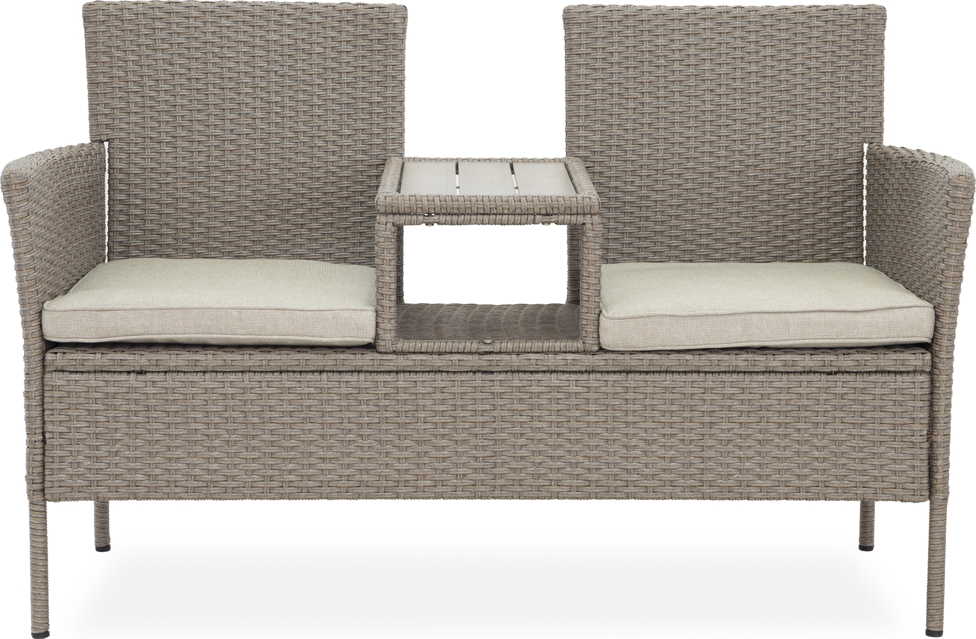 Duosoffa i konstrotting med sidobord | 139 cm |  2-sits