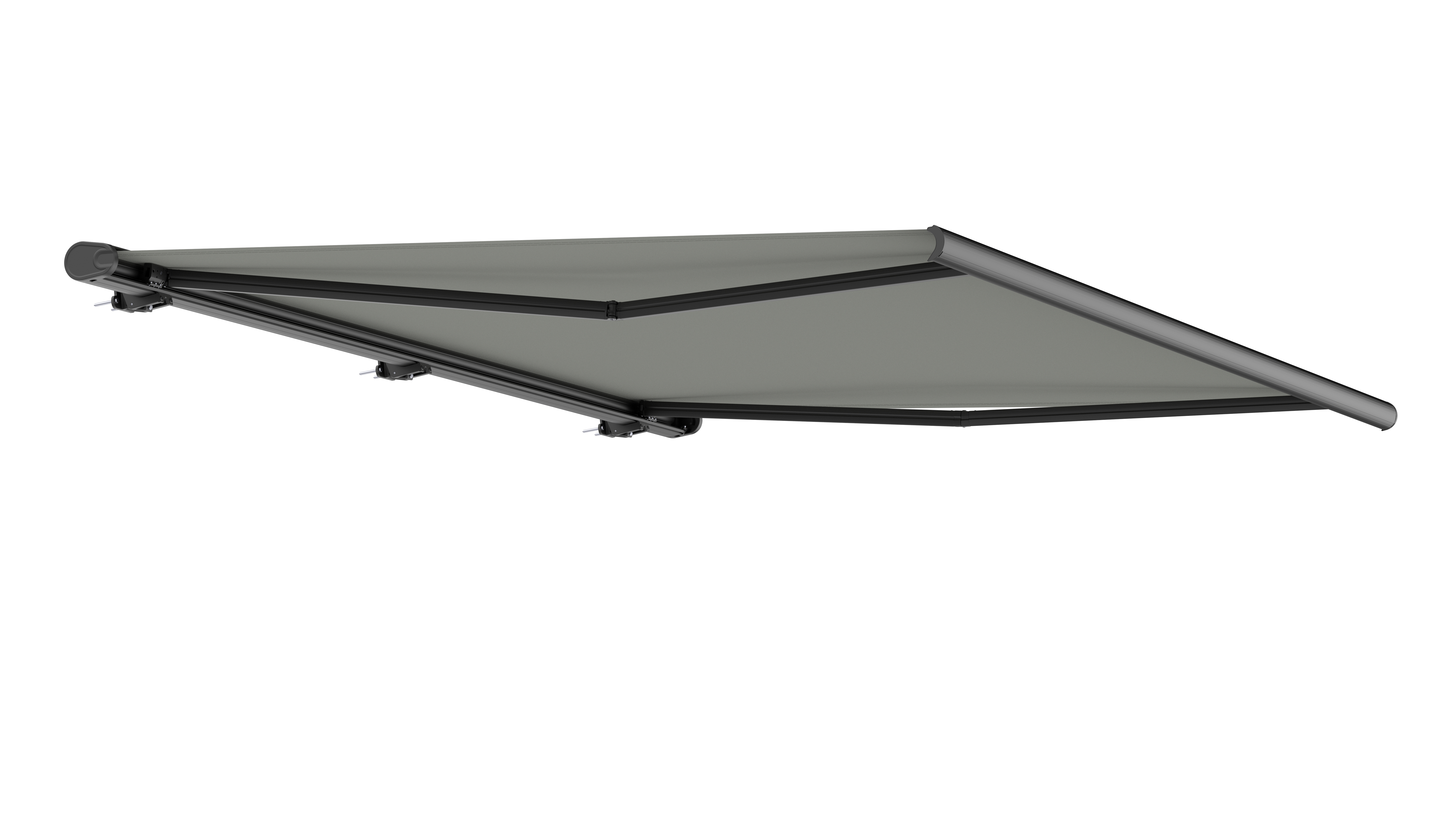 Terrassmarkis helkassett 5x3m | Motor & fjärrkontroll | Ljus grå Terrassmarkis helkassett 5x3m | Motor & fjärrkontroll | Ljus grå