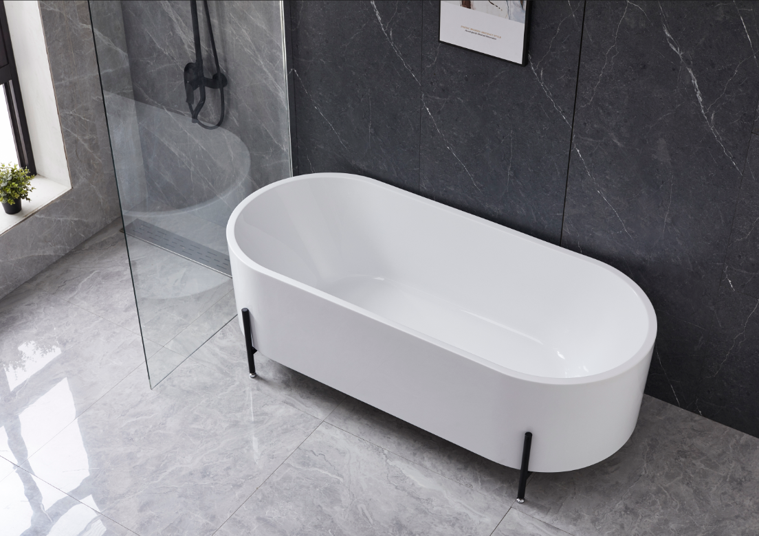 Badkar | 170x75 cm | Svarta fötter | Modern design Badkar | 170x75 cm | Svarta fötter | Modern design