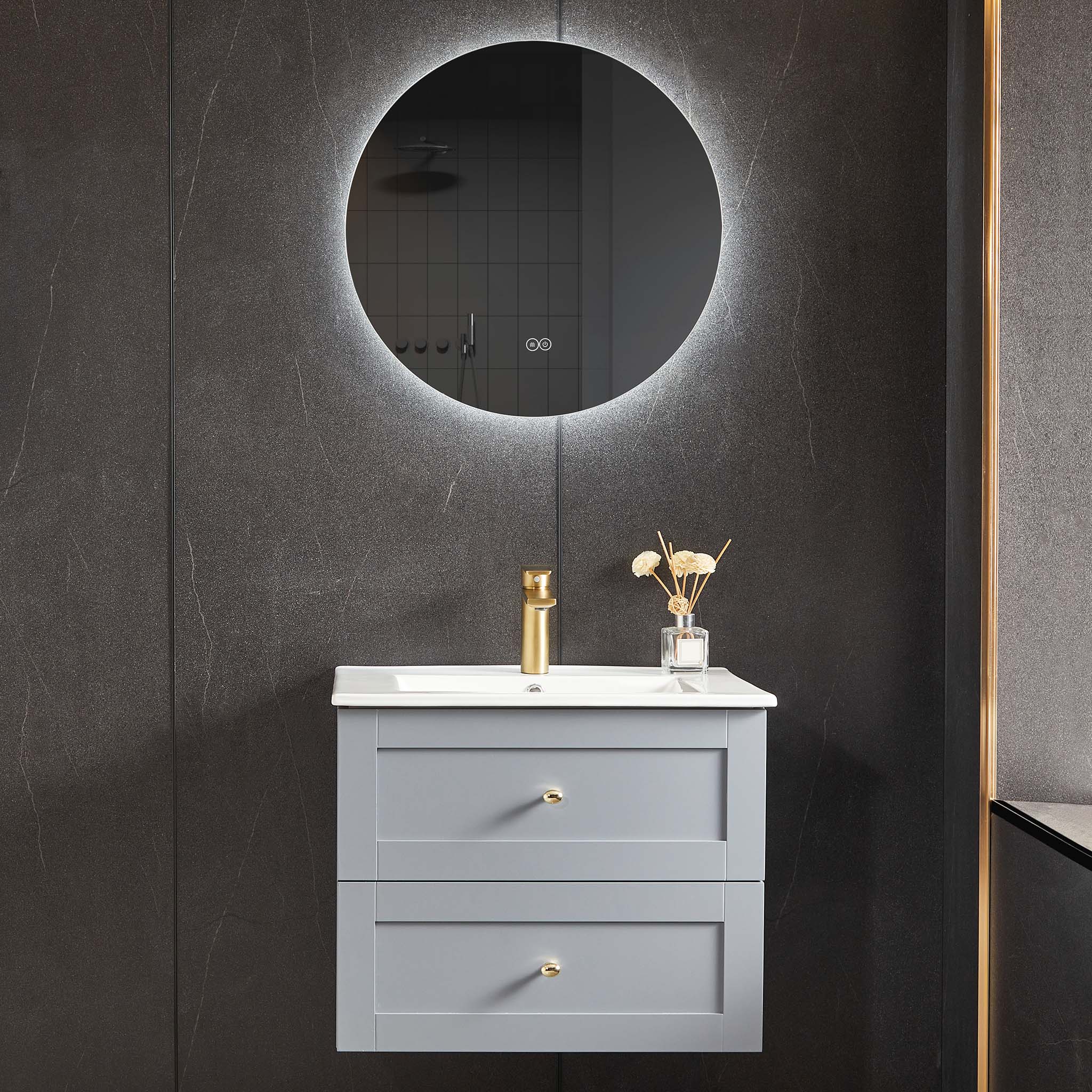 Badrumsm�bel | Kommod & LED-spegel | Velum gr�