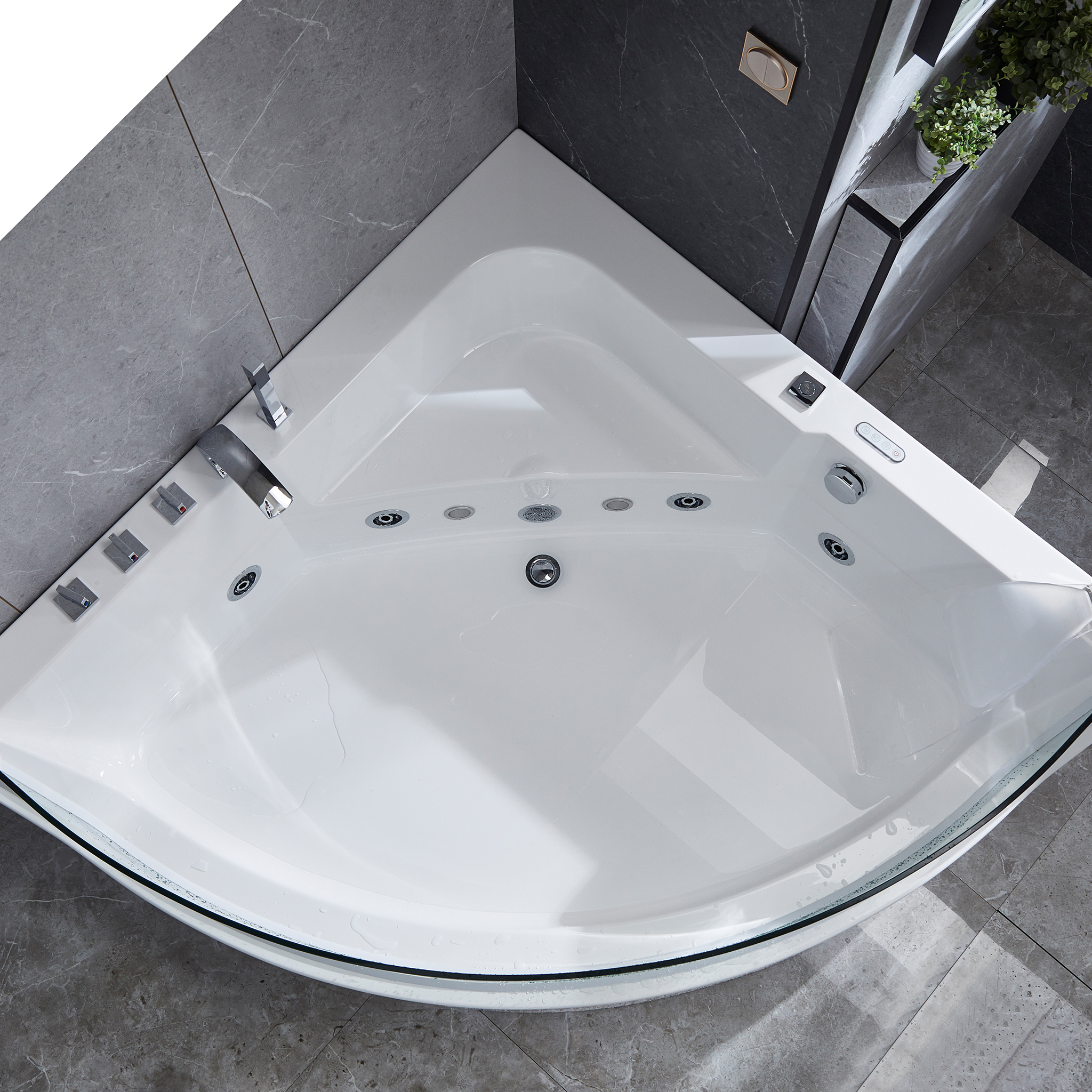Bubbelbadkar hörn med underhållsvärme | 150x150cm | BK-058 Bubbelbadkar hörn med underhållsvärme | 150x150cm | BK-058