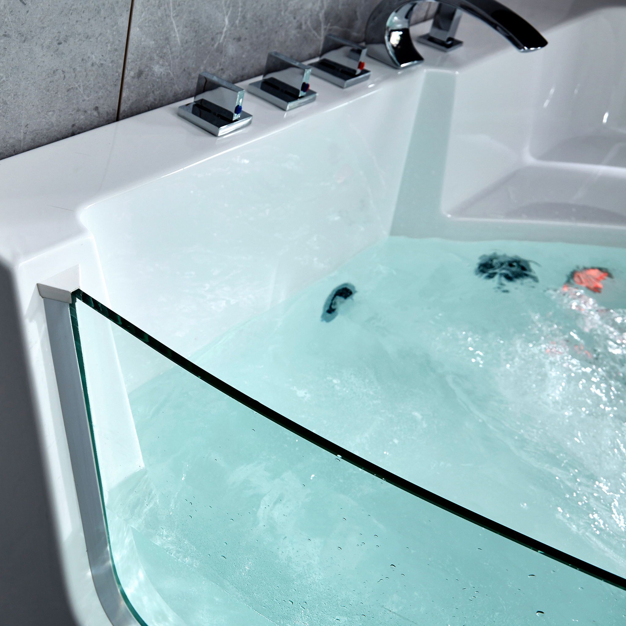 Bubbelbadkar hörn med underhållsvärme | 150x150cm | BK-058 Bubbelbadkar hörn med underhållsvärme | 150x150cm | BK-058