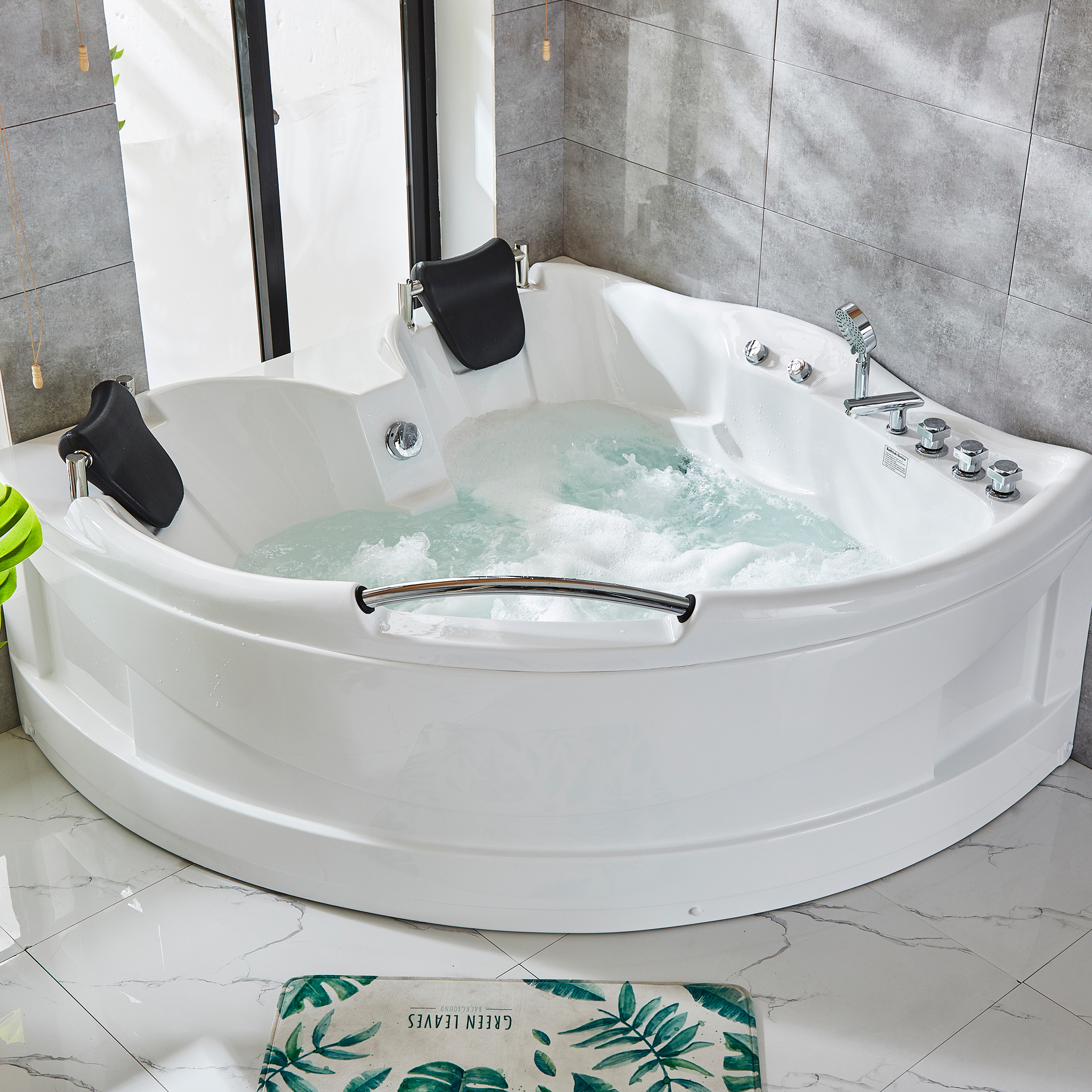 Bubbelbadkar för två med värmare | 150x150cm | BK-005V Bubbelbadkar för två med värmare | 150x150cm | BK-005V