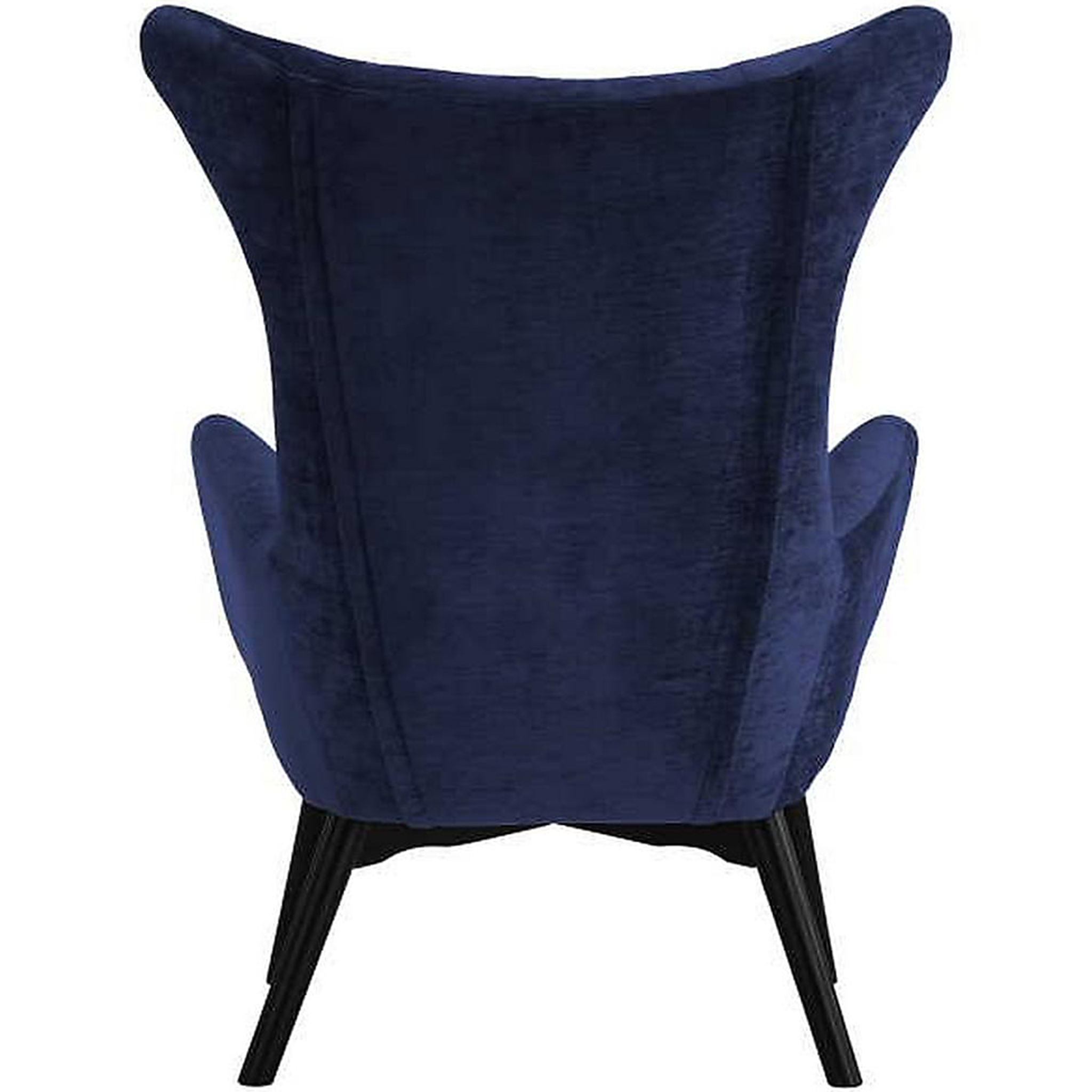 Elegant textilfåtölj med hög rygg | Mörkblå | Kim Elegant textilfåtölj med hög rygg | Mörkblå | Kim