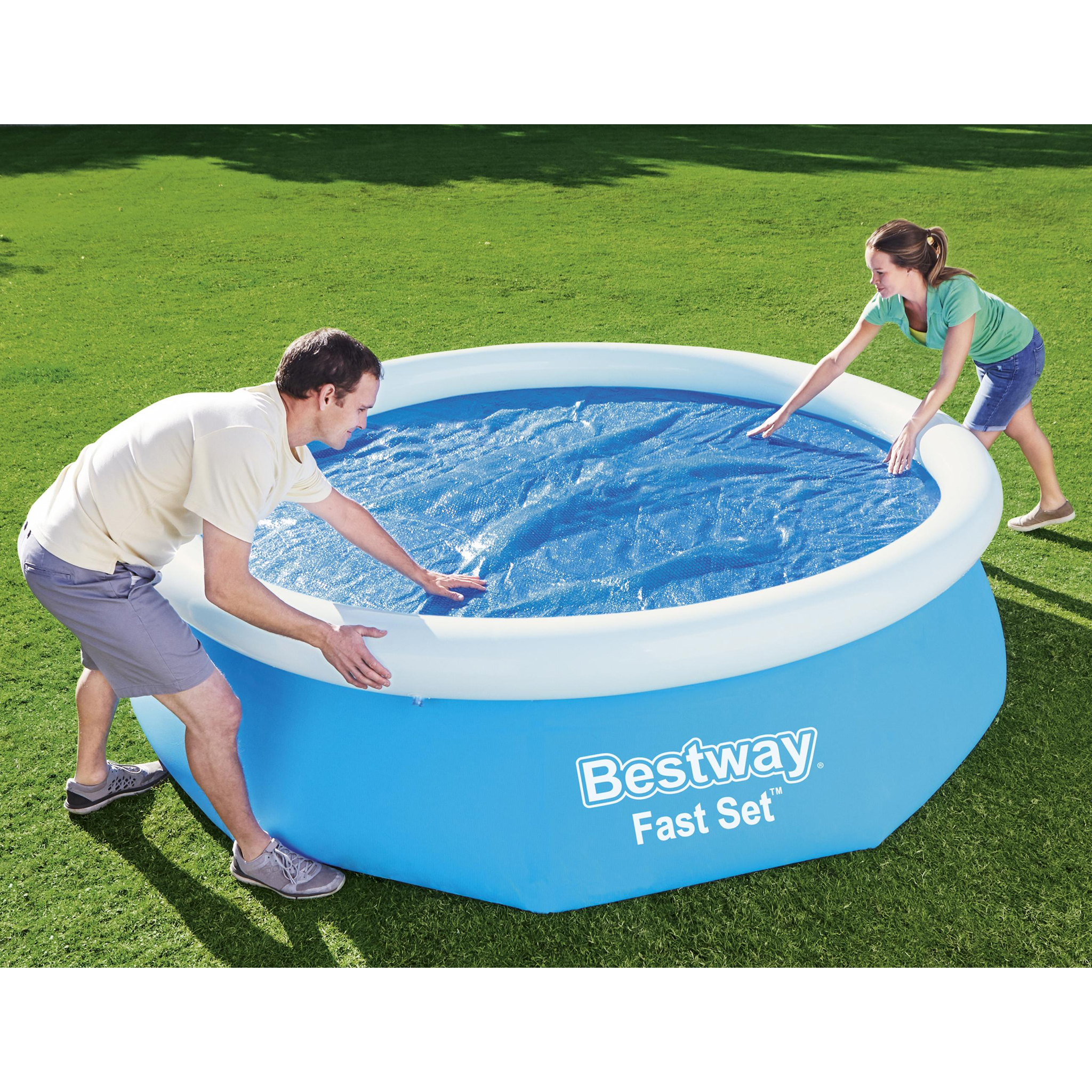 Flowclear solskydd/poolöverdrag till ovanmarkpool | 2,44m Flowclear solskydd/poolöverdrag till ovanmarkpool | 2,44m