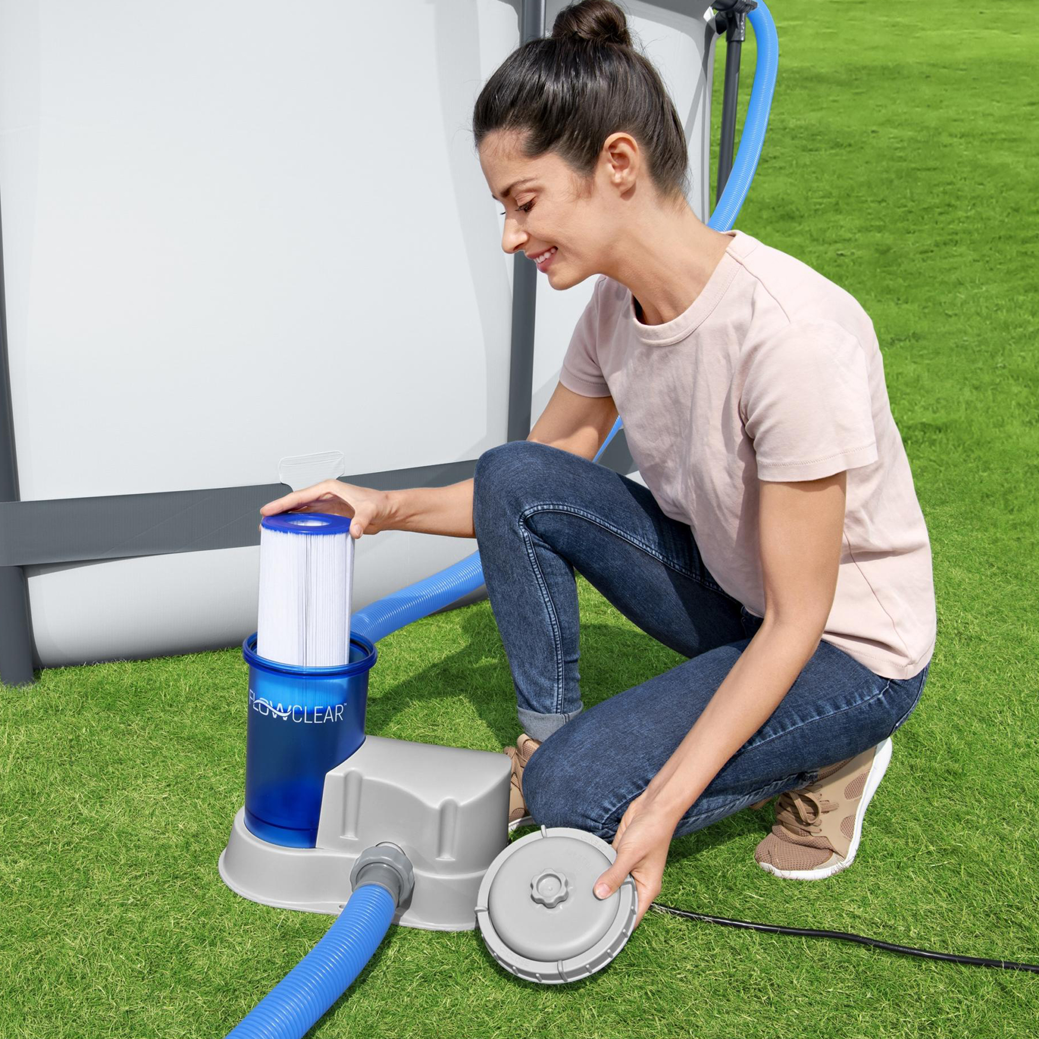Filterpump till ovanmarkpool | 1,1m3 - 31,7m3 | Bestway Flowclear Filterpump till ovanmarkpool | 1,1m3 - 31,7m3 | Bestway Flowclear
