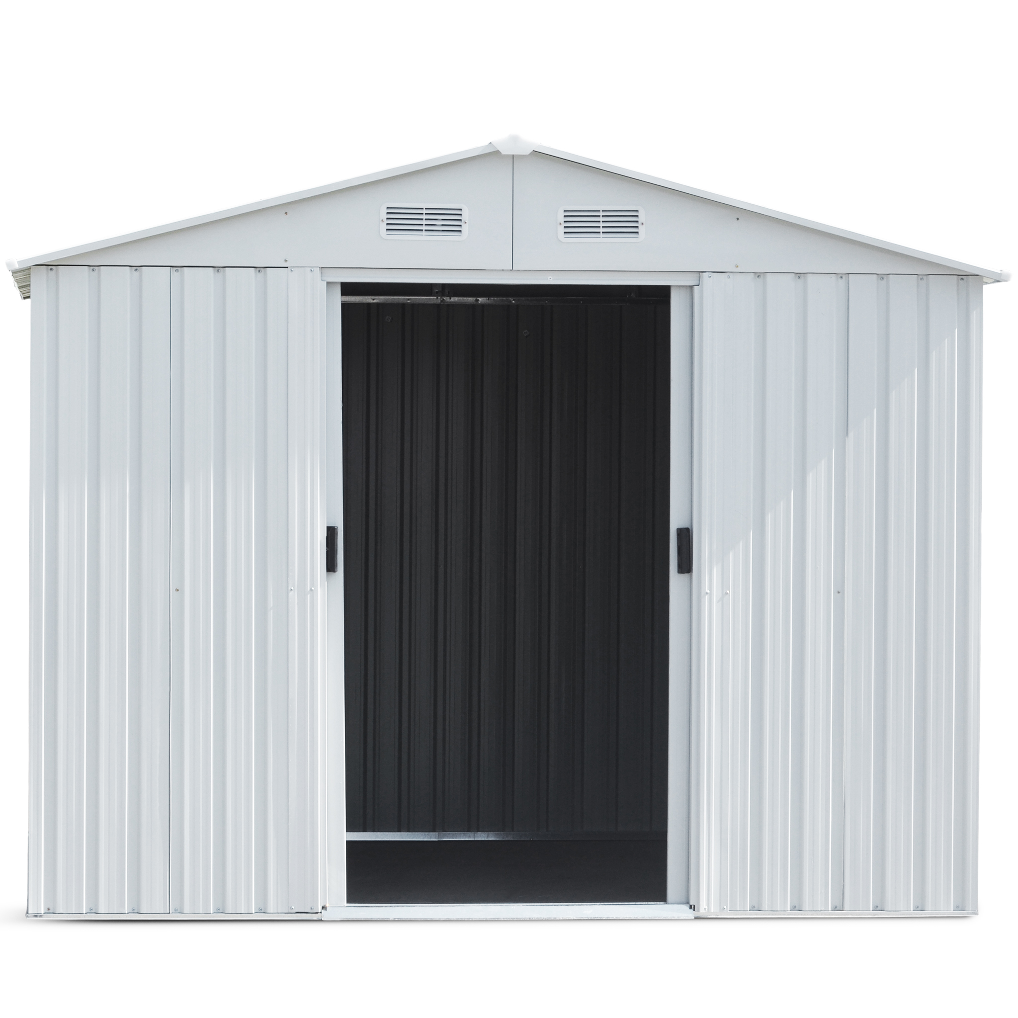 Förråd och redskapsbod 5,3m² | Skjutdörr | Med bas | Vit Förråd och redskapsbod 5,3m² | Skjutdörr | Med bas | Vit