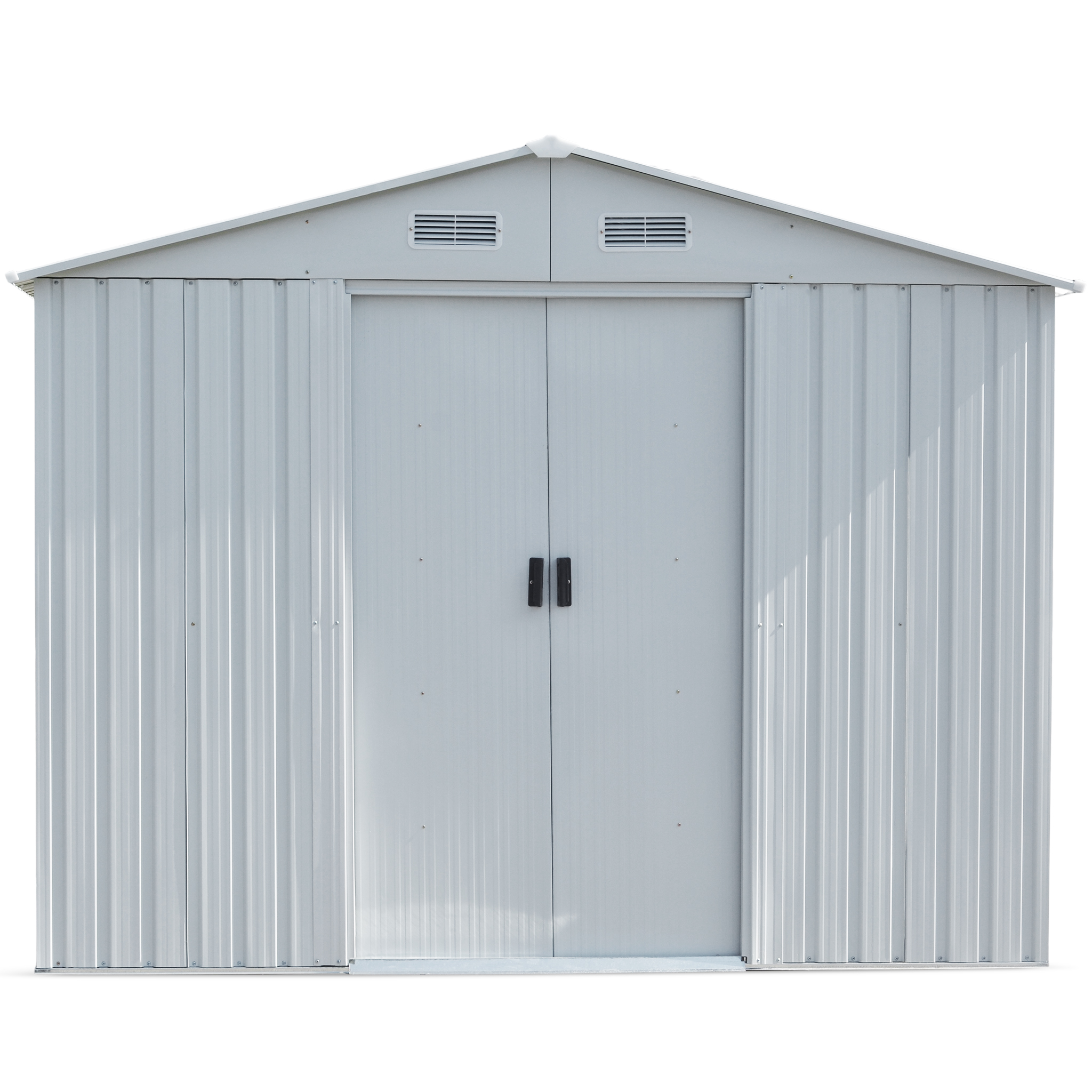 Förråd och redskapsbod 5,3m² | Skjutdörr | Med bas | Vit Förråd och redskapsbod 5,3m² | Skjutdörr | Med bas | Vit