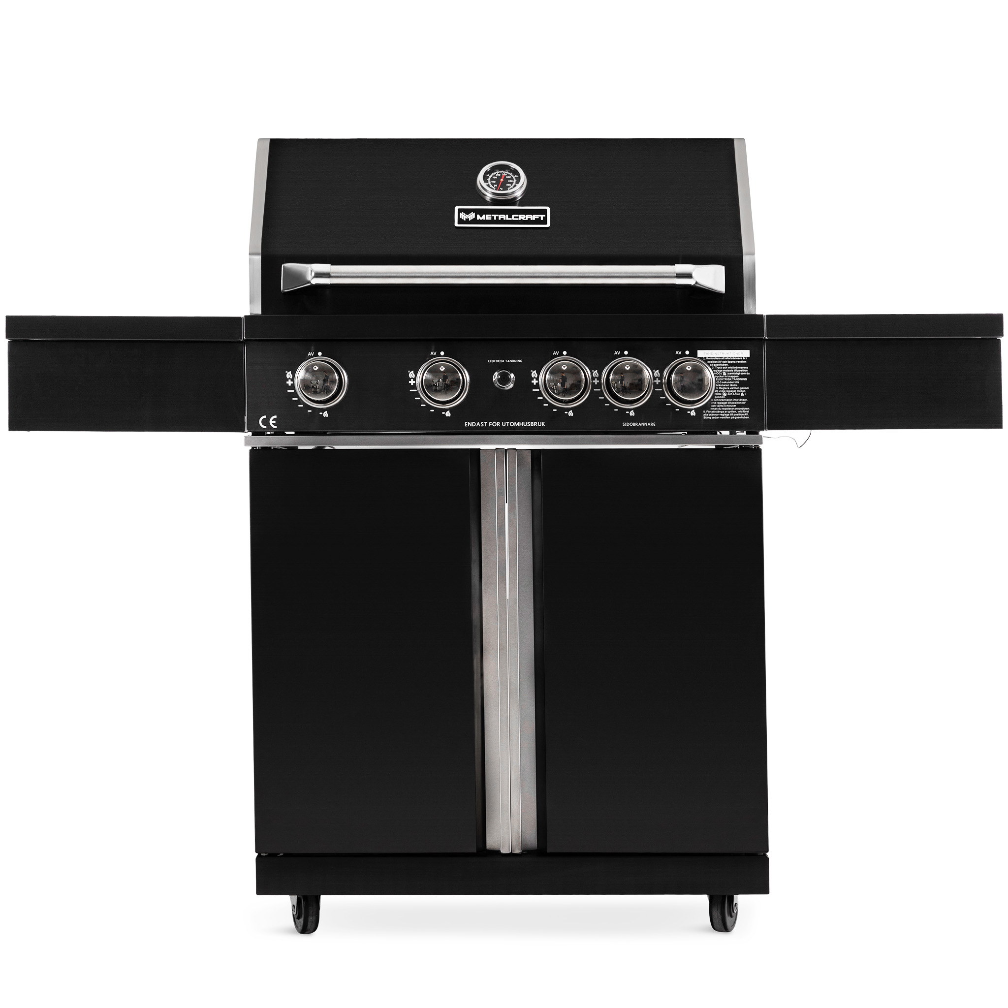 Rostfri gasolgrill med varmluftsfunktion | Malibu/Nashville Blackline Rostfri gasolgrill med varmluftsfunktion | Malibu/Nashville Blackline