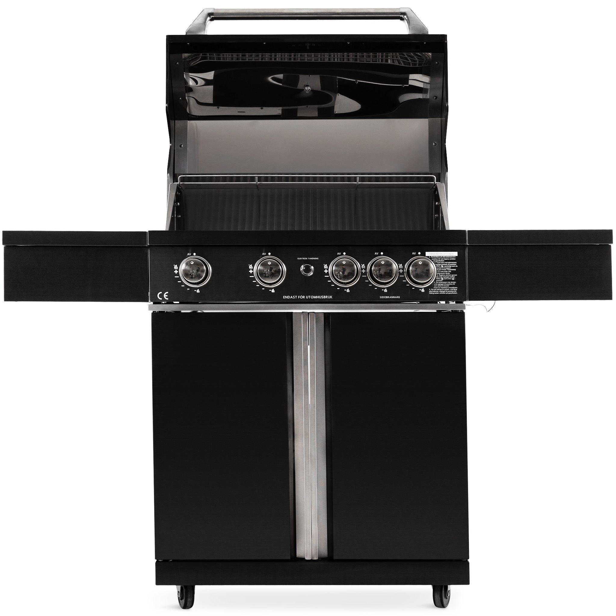 Rostfri gasolgrill med varmluftsfunktion | Malibu/Nashville Blackline Rostfri gasolgrill med varmluftsfunktion | Malibu/Nashville Blackline
