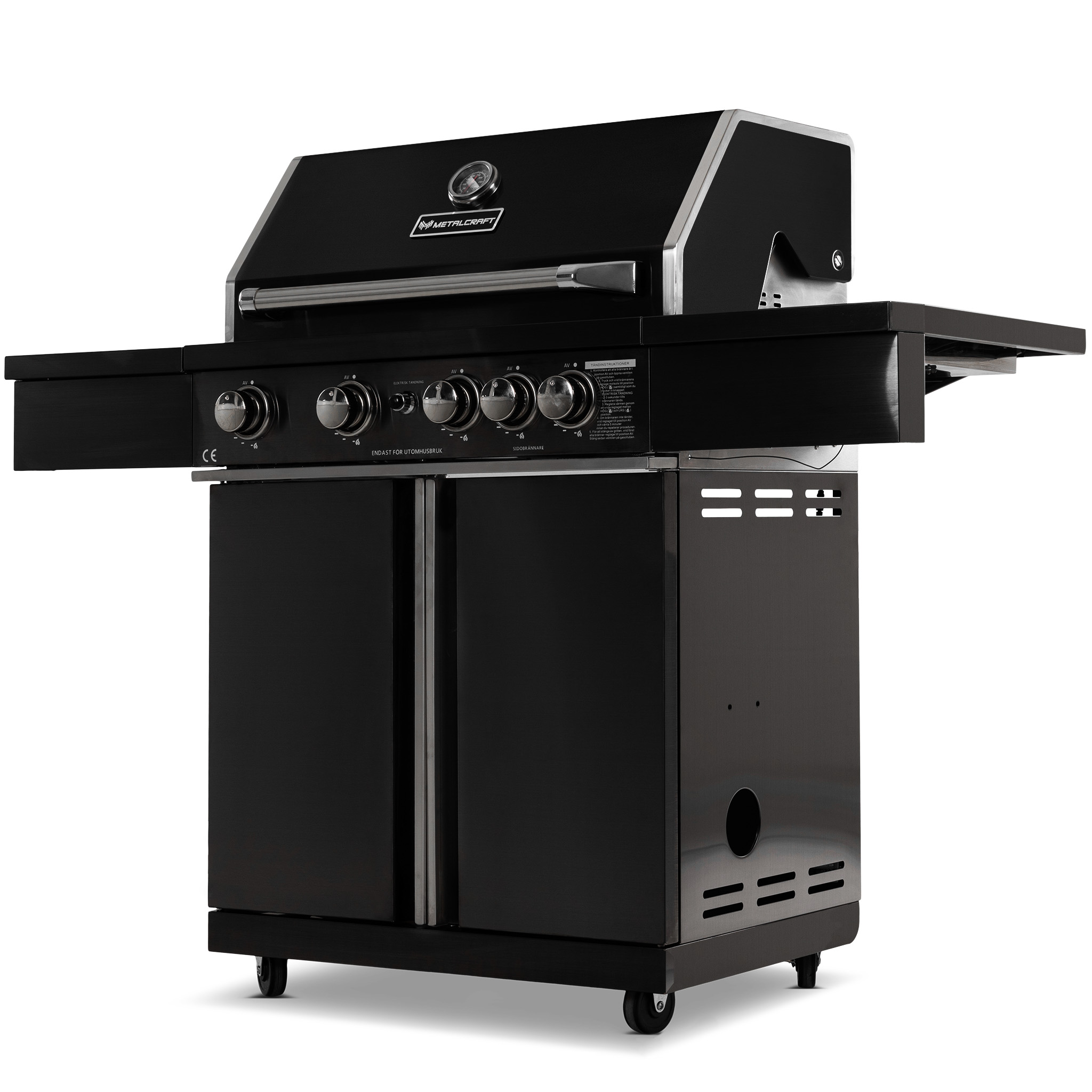 Rostfri gasolgrill med varmluftsfunktion | Malibu/Nashville Blackline Rostfri gasolgrill med varmluftsfunktion | Malibu/Nashville Blackline