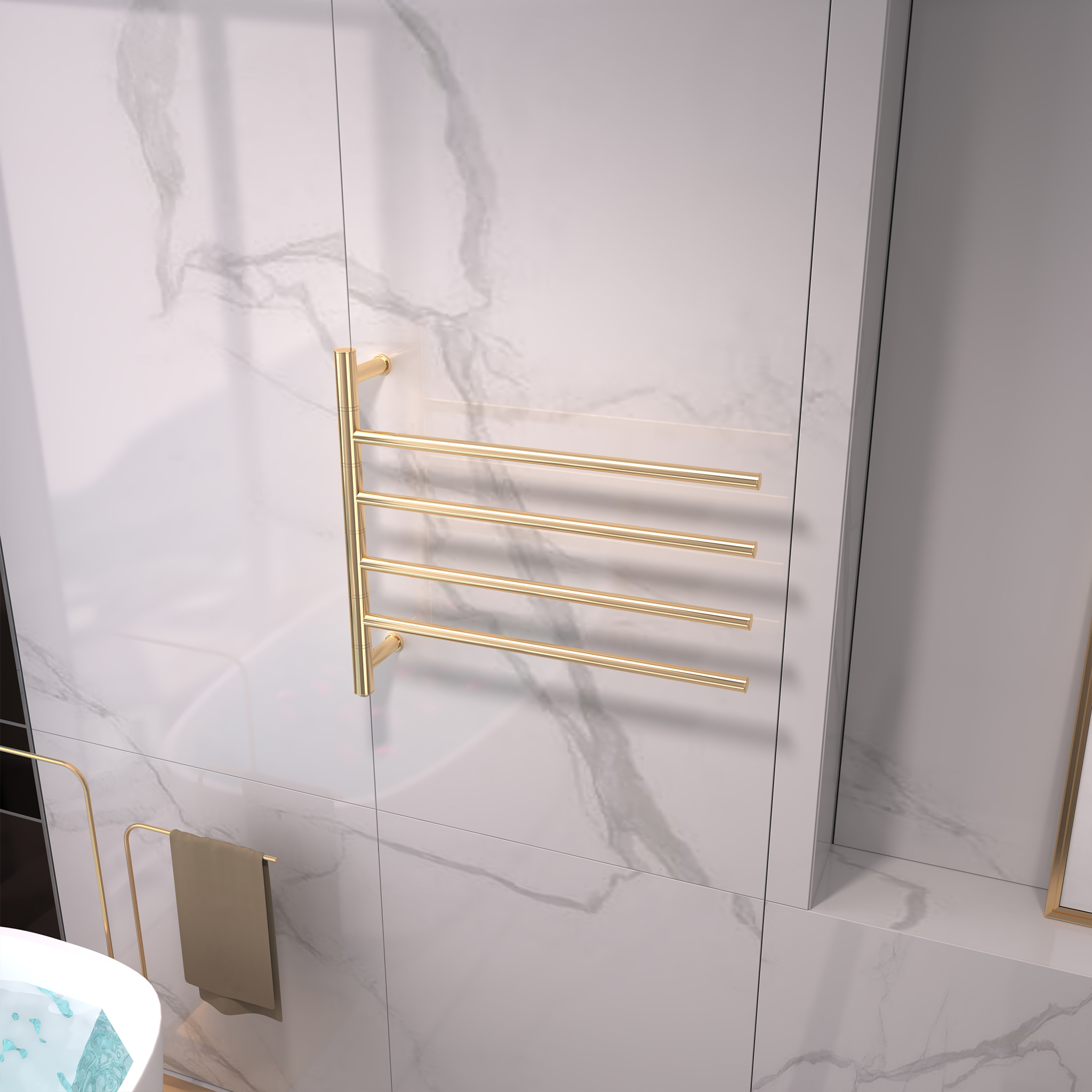 Stor elektrisk handdukstork 63x55x12,5cm | 9007 | Guld Stor elektrisk handdukstork 63x55x12,5cm | 9007 | Guld