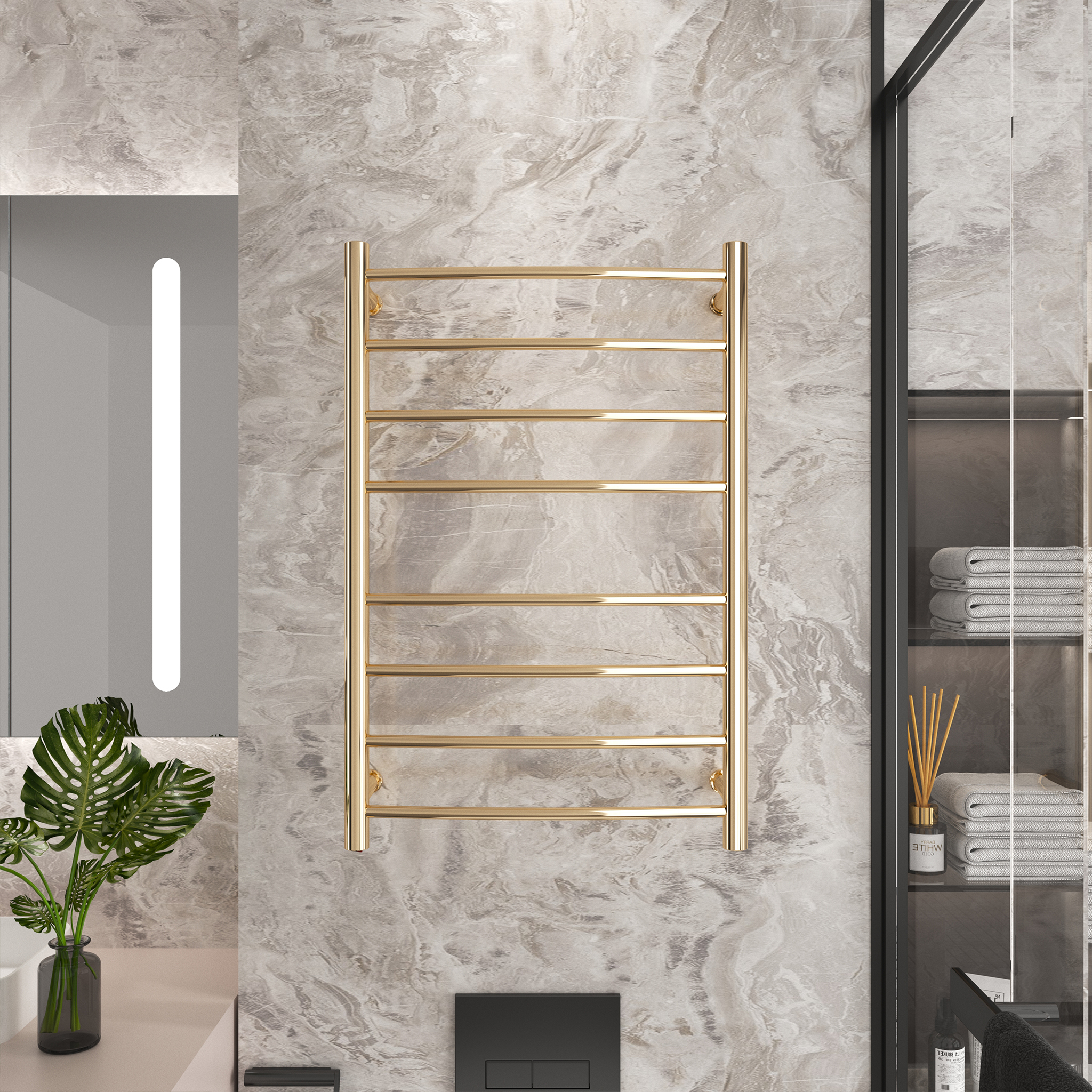 Elektrisk handdukstork 52x78x12,5cm | Guld Elektrisk handdukstork 52x78x12,5cm | Guld