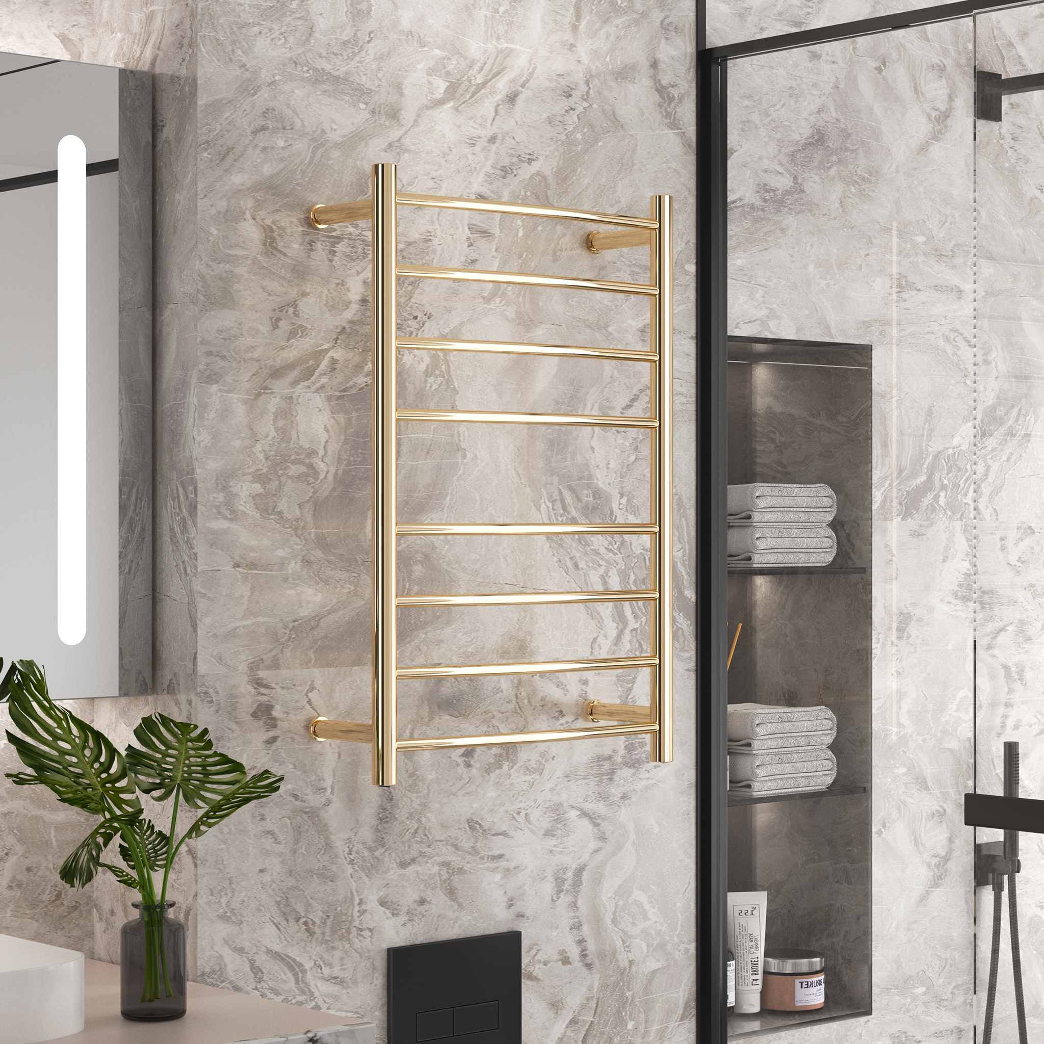 Elektrisk handdukstork 52x78x12,5cm | Guld Elektrisk handdukstork 52x78x12,5cm | Guld