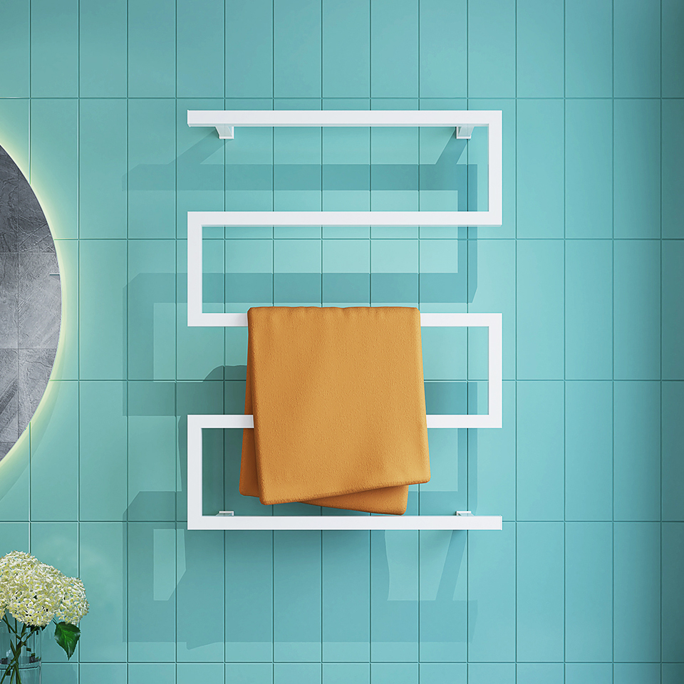 Elektrisk handdukstork 60x80x12cm | Vit Elektrisk handdukstork 60x80x12cm | Vit
