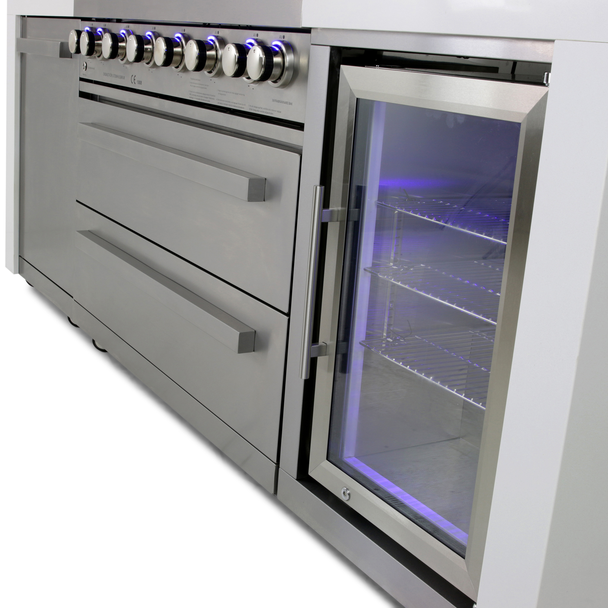 Stor rostfri gasolgrill/utekök | Austin Stor rostfri gasolgrill/utekök | Austin