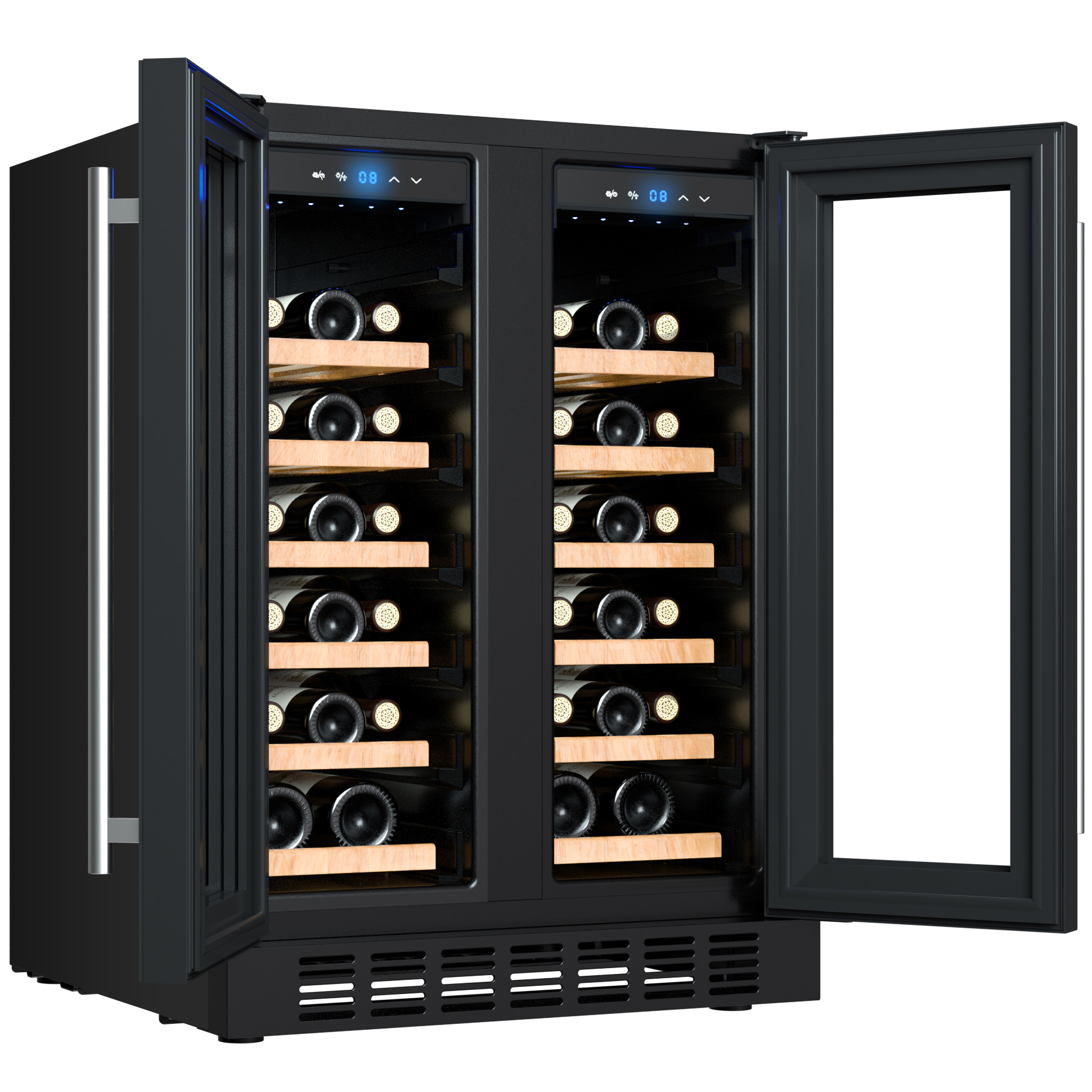 Inbyggbar vinkyl 34 flaskor | 2 temperaturzoner | Tystg�ende
