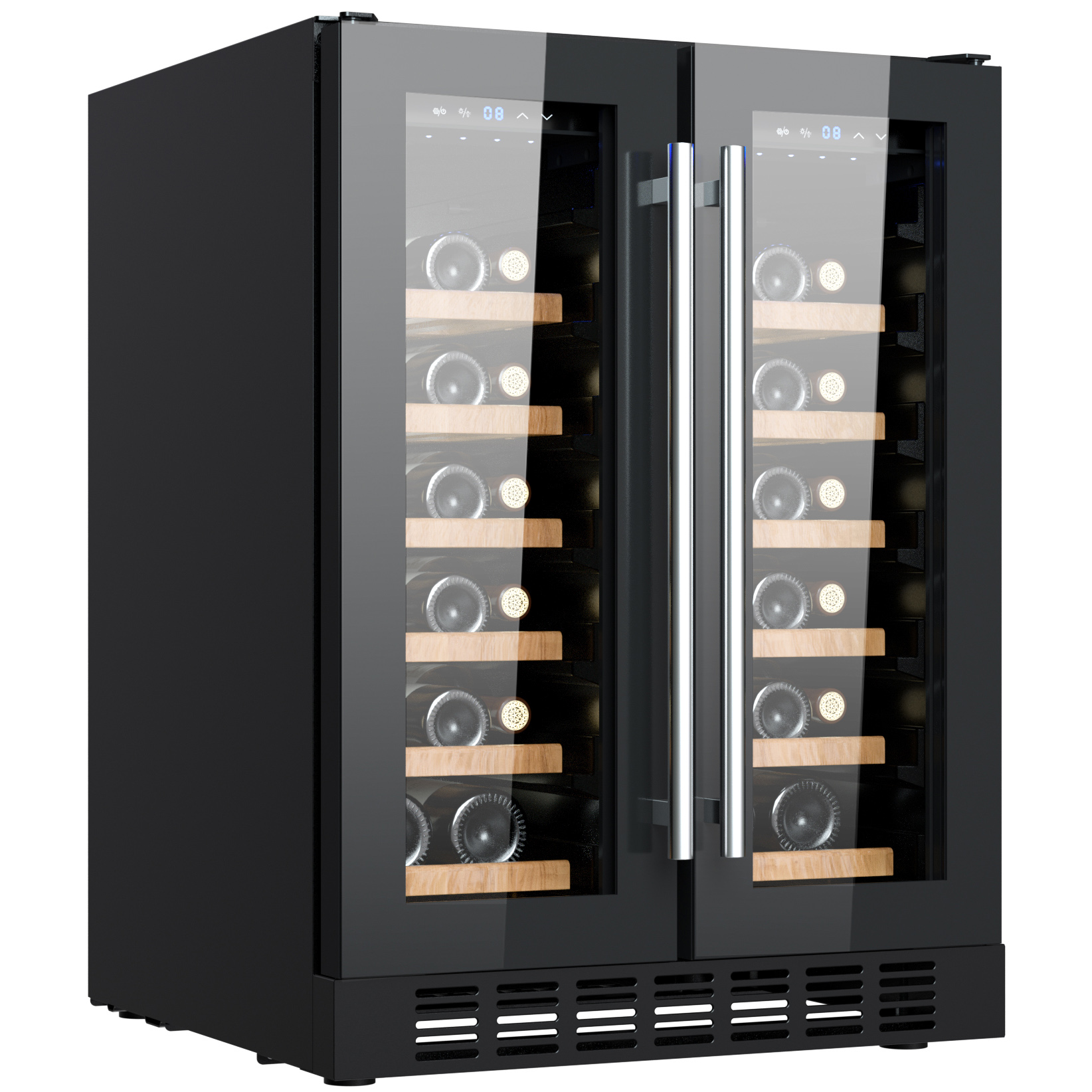Inbyggbar vinkyl 34 flaskor | 2 temperaturzoner | Tystg�ende