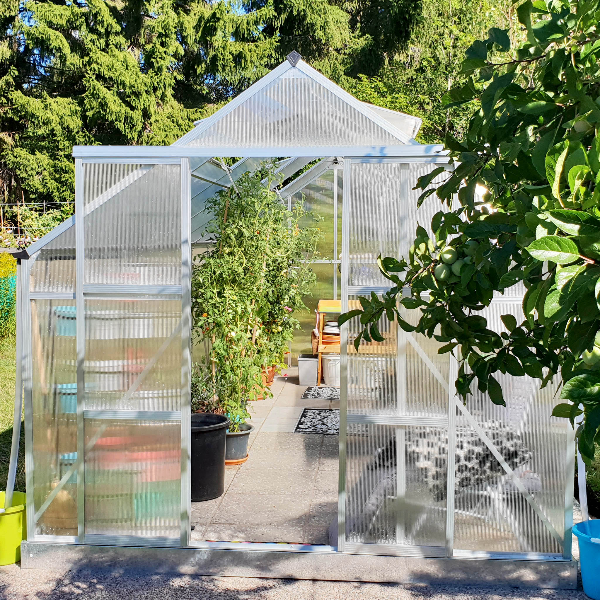 Växthus 12,4m² | Hög odlingshöjd | 6mm kanalplast Växthus 12,4m² | Hög odlingshöjd | 6mm kanalplast